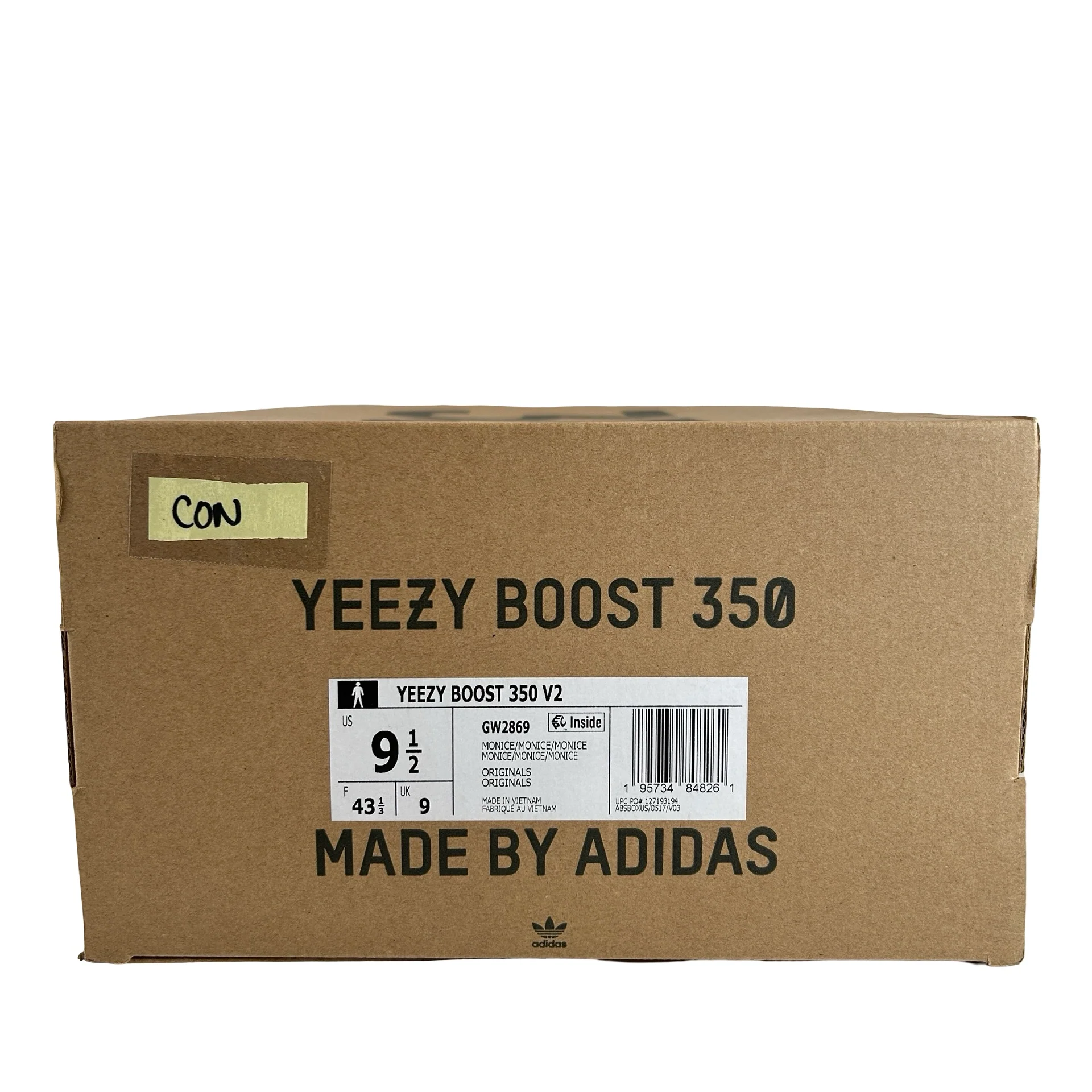 GW2869 adidas Yeezy Boost 350 V2 Mono Ice [CONDITIONAL] - 9.5 M (Slight Yellowing) - Image 7