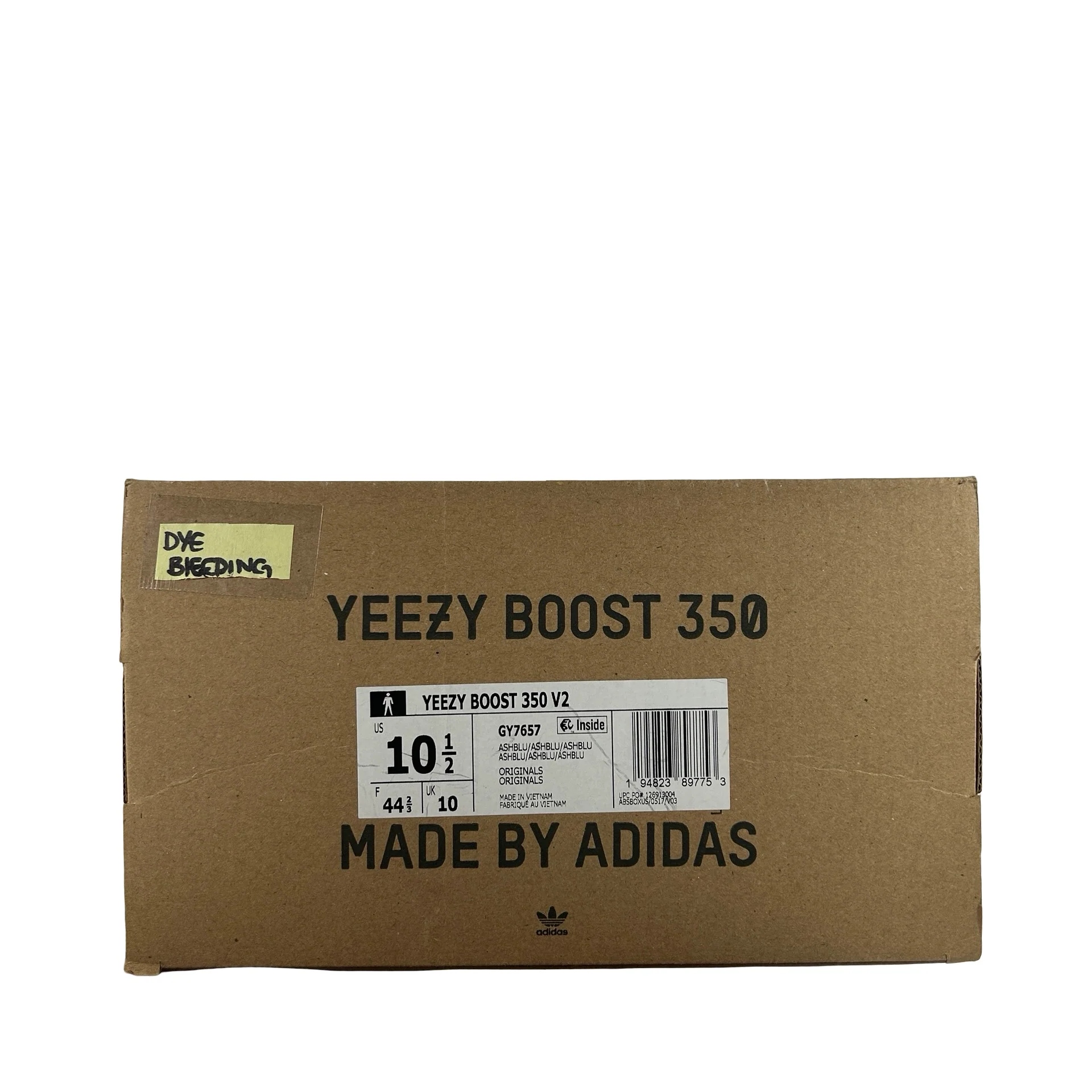 GY7657 adidas Yeezy Boost 350 V2 Ash Blue - 10.5 M (Dye Bleeding) - Image 7