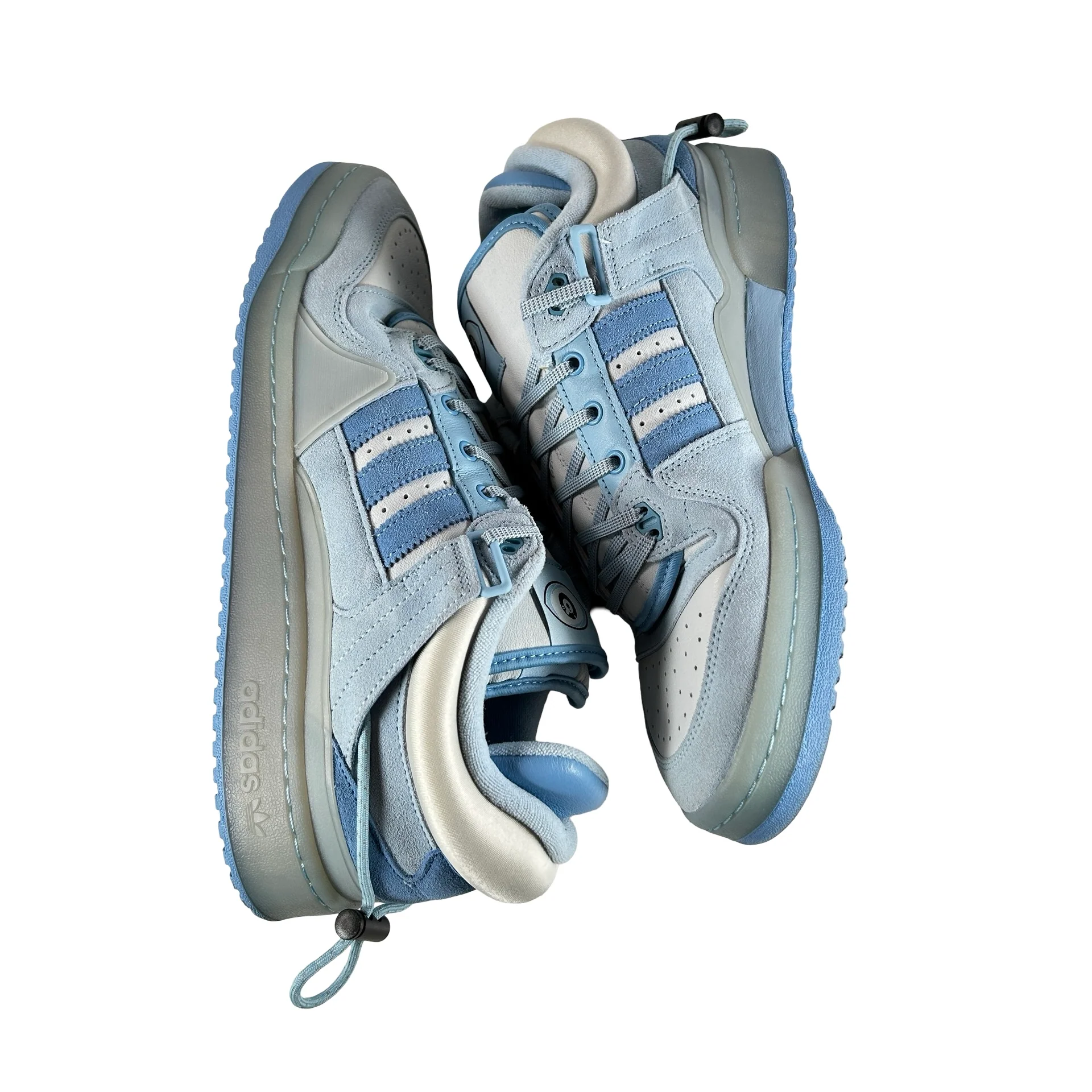 GY9693 adidas Forum Buckle Low Bad Bunny Blue Tint [USED] - 12 M (Used) (No Box) - Image 4