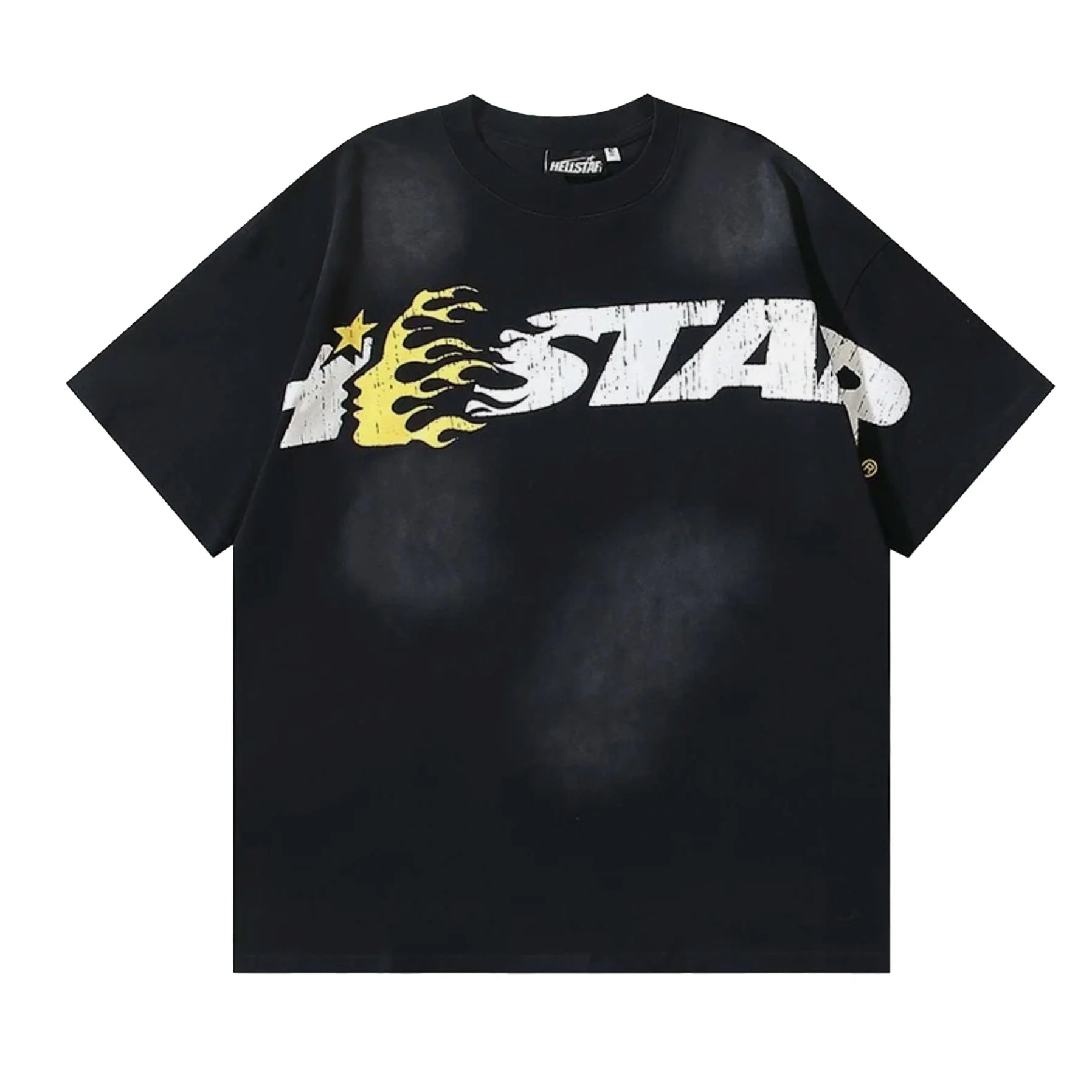 Hellstar Studios Cartoon Logo T-shirt Yellow [USED] - XL (Used)