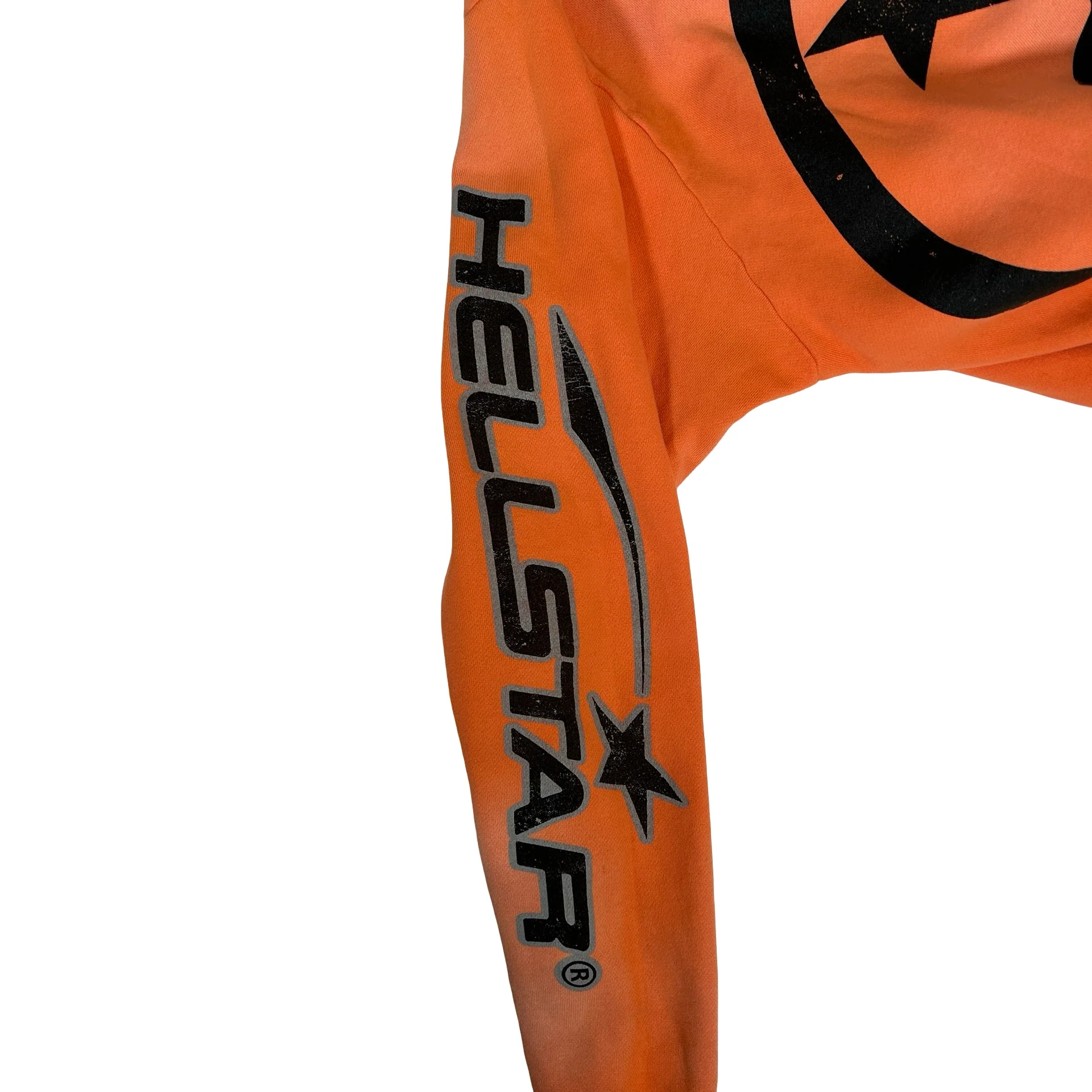 Hellstar Fire Orange Hoodie Orange Dye [USED] - XS (Used) - Image 3