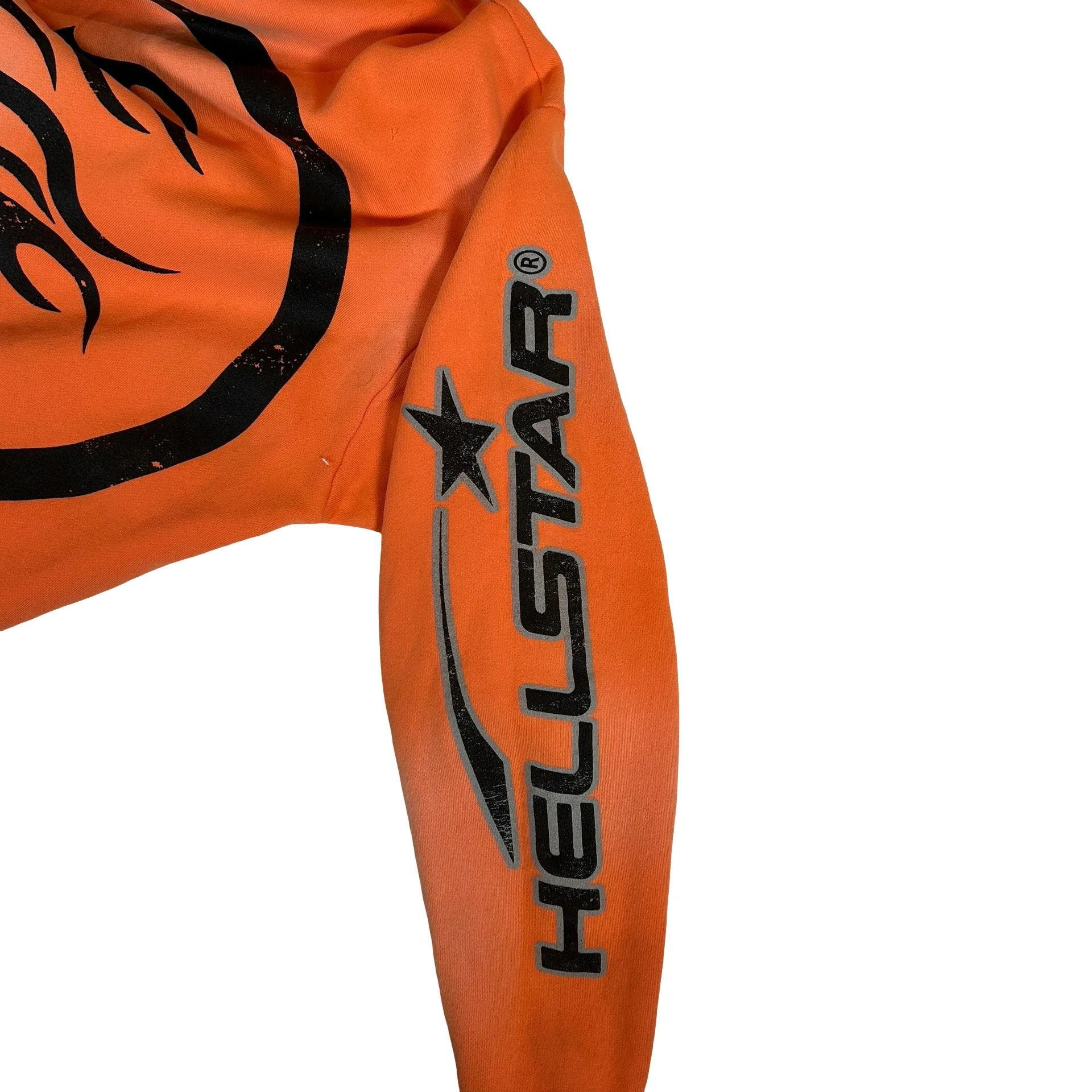 Hellstar Fire Orange Hoodie Orange Dye [USED] - XS (Used) - Image 4