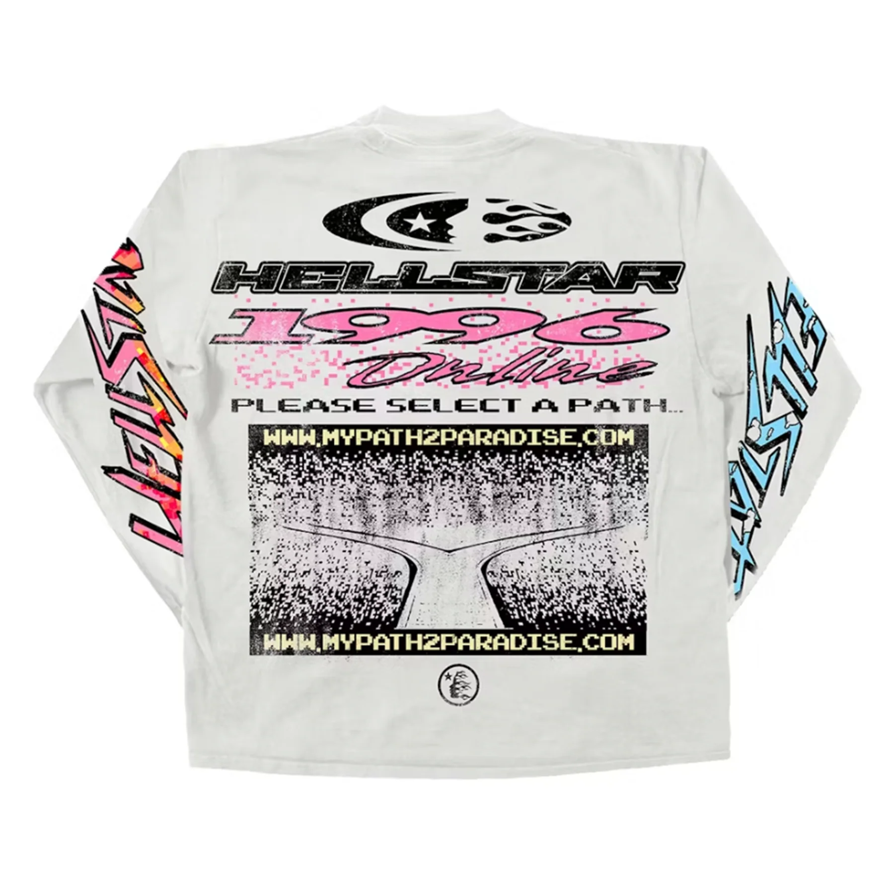 Hellstar Pixel L/S Tee White [USED] - XL (Used) - Image 2