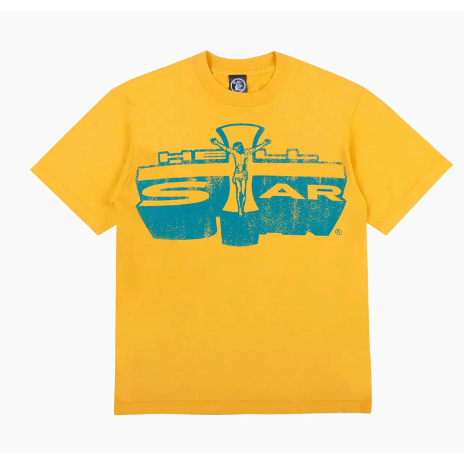 Hellstar Studios Jesus Emblem Tee yellow [USED] - S (Used)