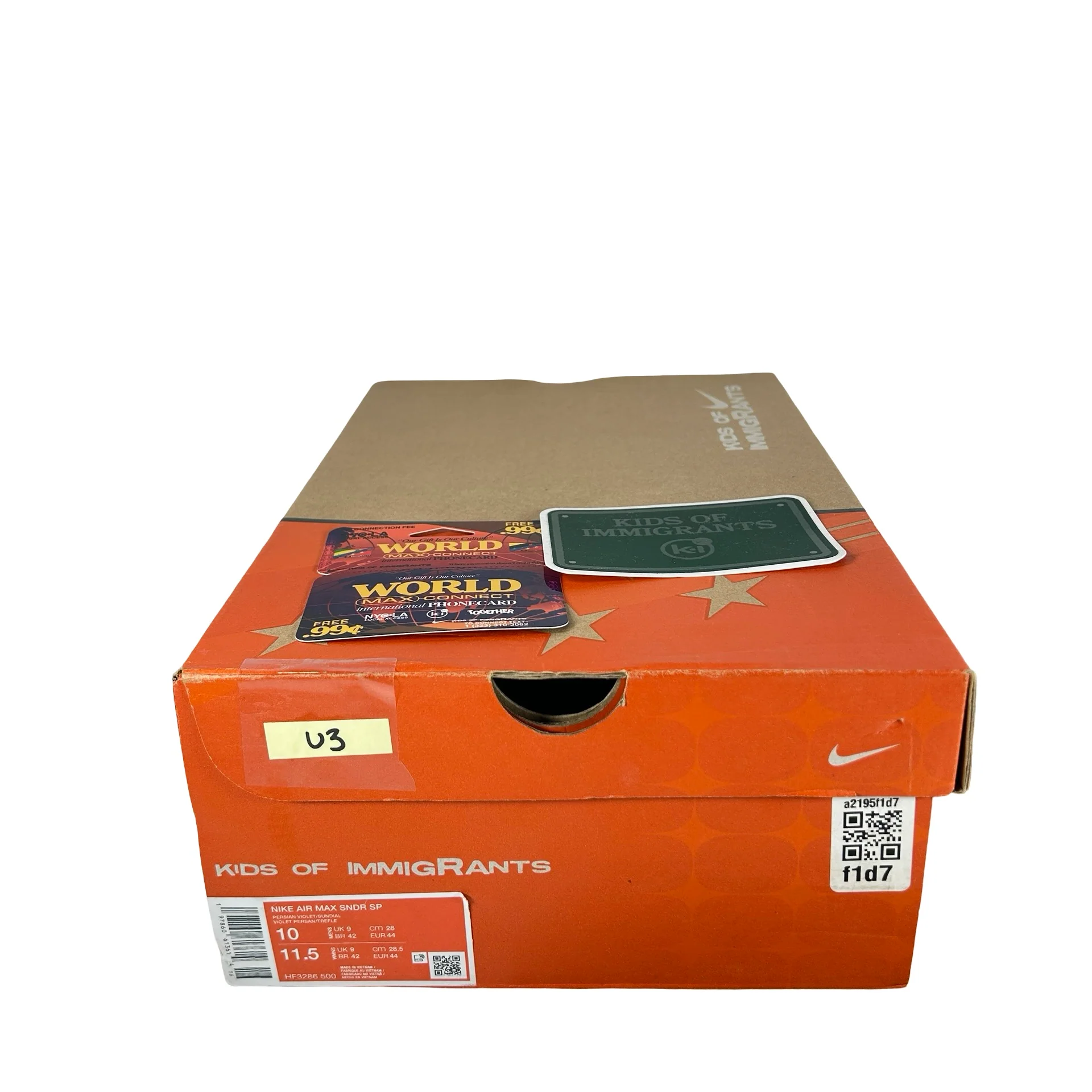HF3286 500 Nike Air Max Sunder SP Kids of Immigrants Sun Down [USED] - 10 M (Used3) - Image 7