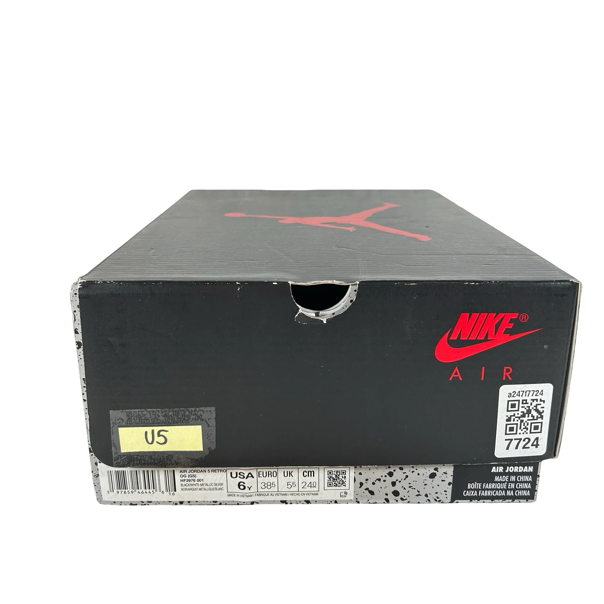 HF3976 001 Jordan 5 Retro OG Black Metallic Reimagined (GS) [USED] - 6 Y (Used5) - Image 7