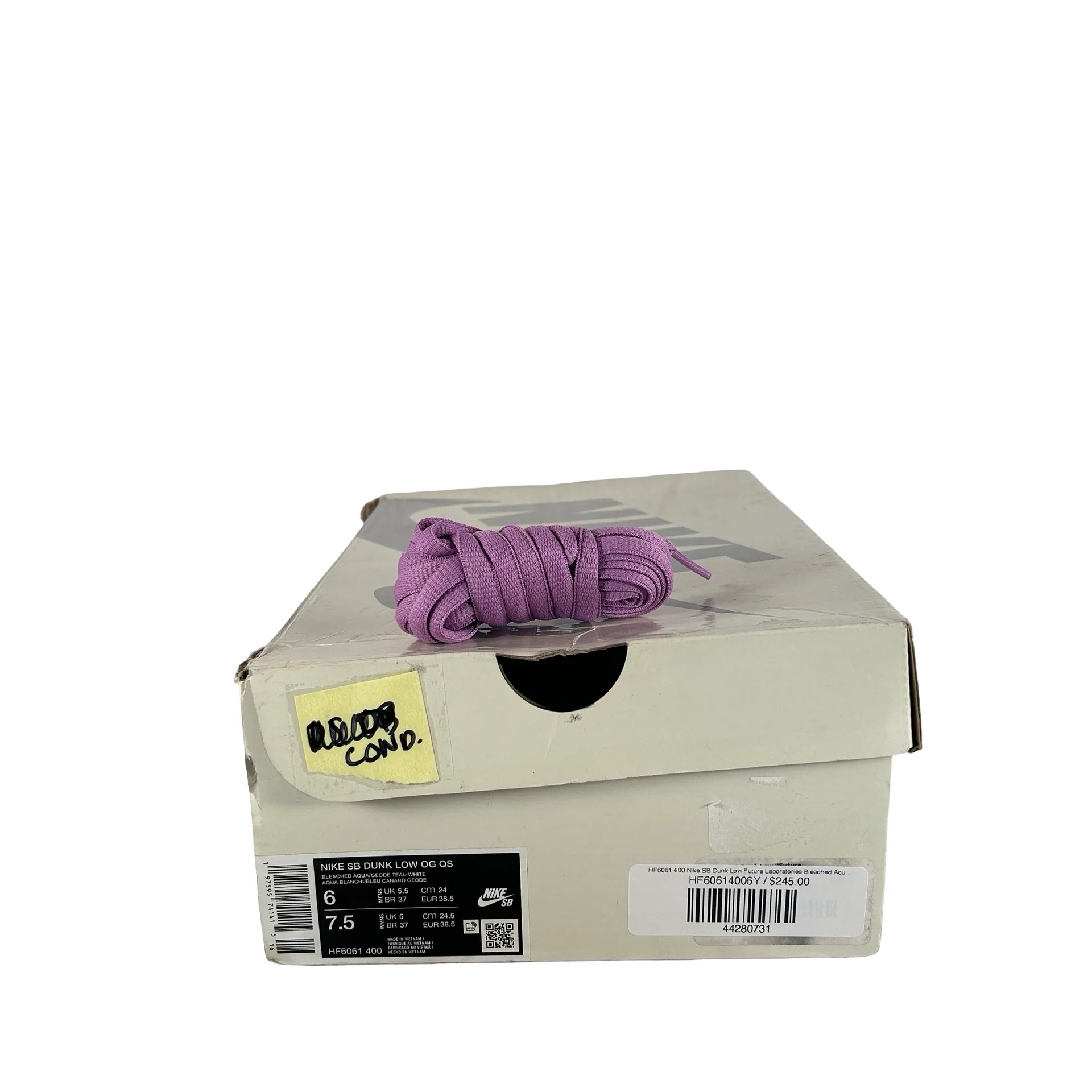HF6061 400 Nike SB Dunk Low Futura Laboratories Bleached Aqua [CONDITIONAL] - 6 M (Slight Yellowing) - Image 7