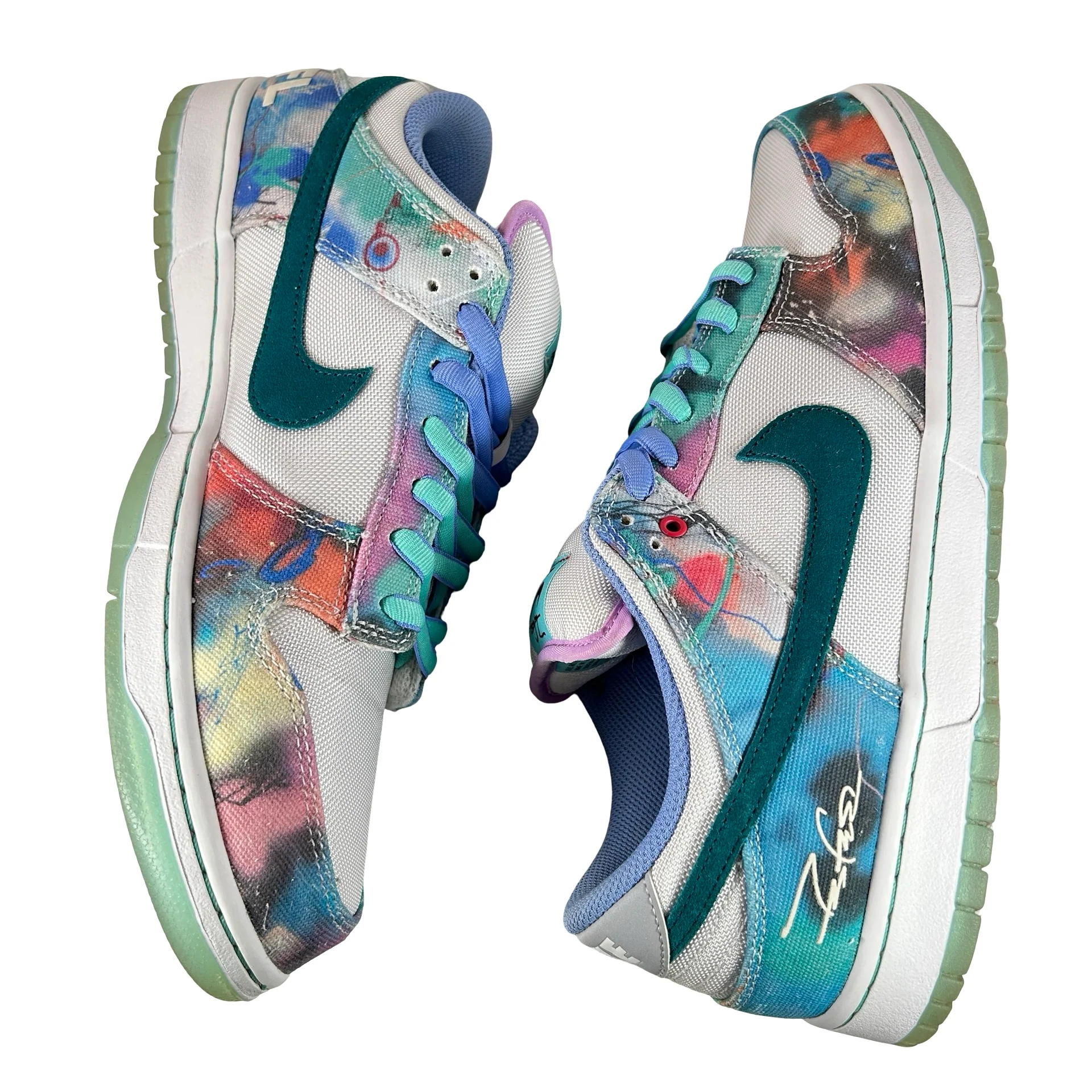 HF6061 400 Nike SB Dunk Low Futura Laboratories Bleached Aqua [USED] - 12 M (Used3) - Image 5