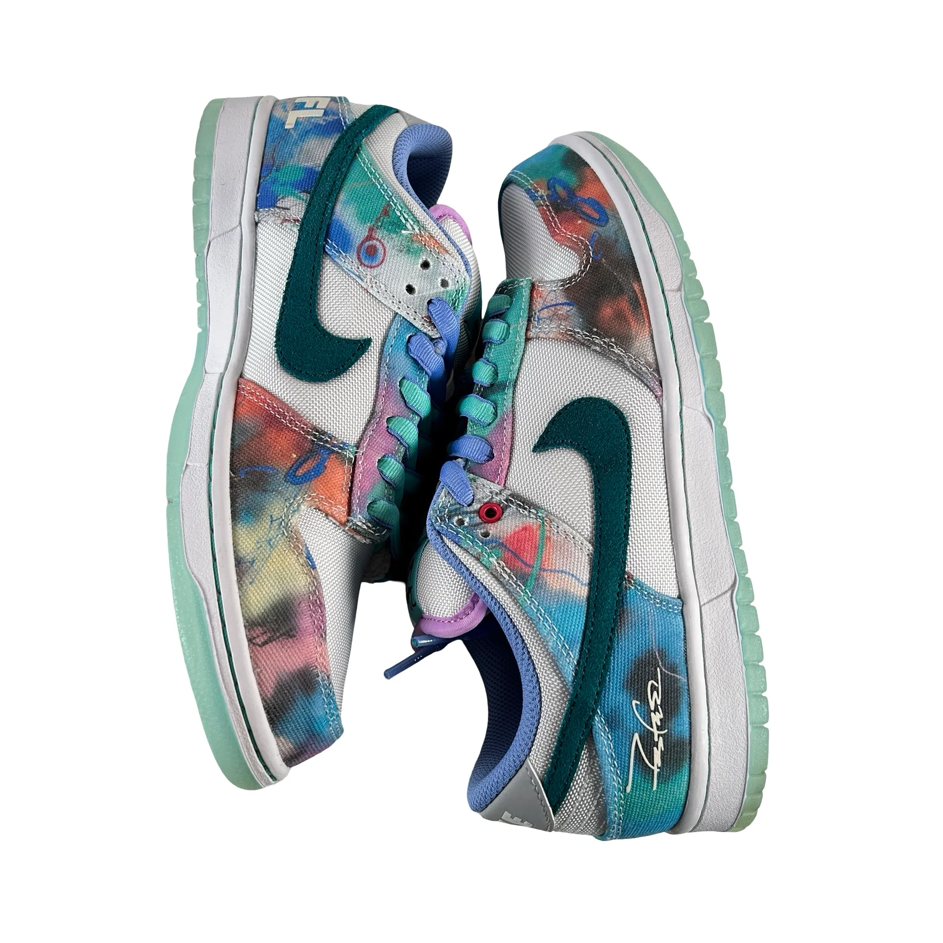 HF6061 400 Nike SB Dunk Low Futura Laboratories Bleached Aqua [USED] - 7.5 M (Used) - Image 5