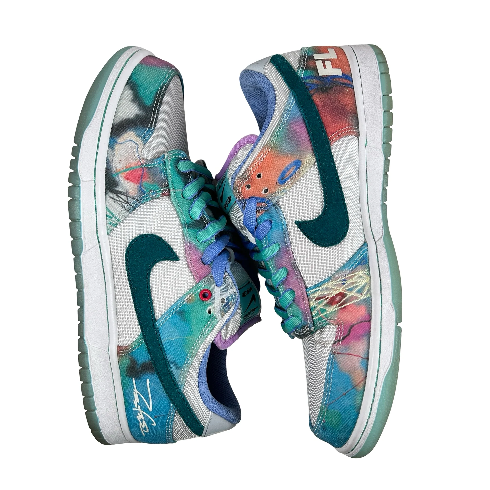 HF6061 400 Nike SB Dunk Low Futura Laboratories Bleached Aqua [USED] - 8.5 M (Used) - Image 4