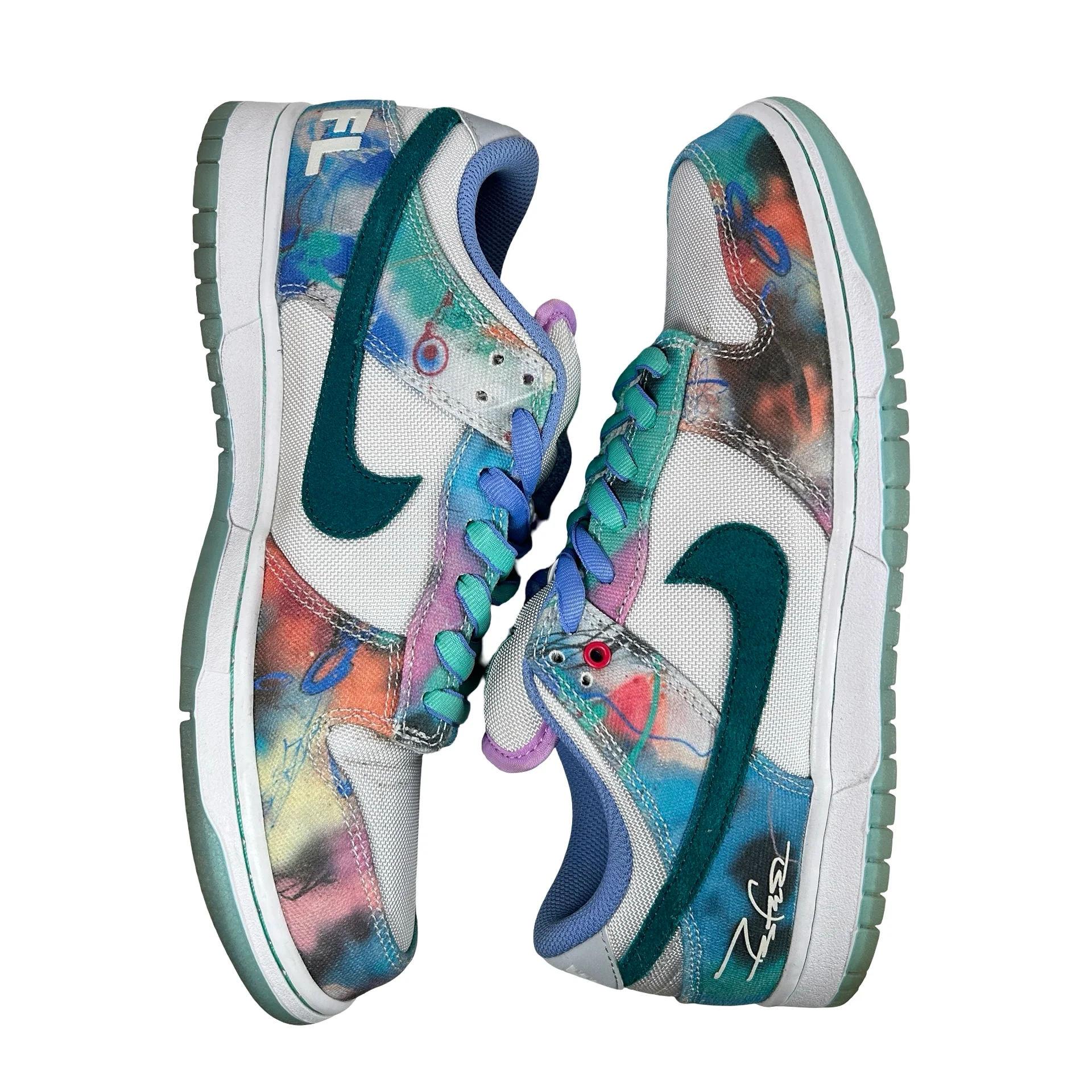 HF6061 400 Nike SB Dunk Low Futura Laboratories Bleached Aqua [USED] - 8.5 M (Used) - Image 5