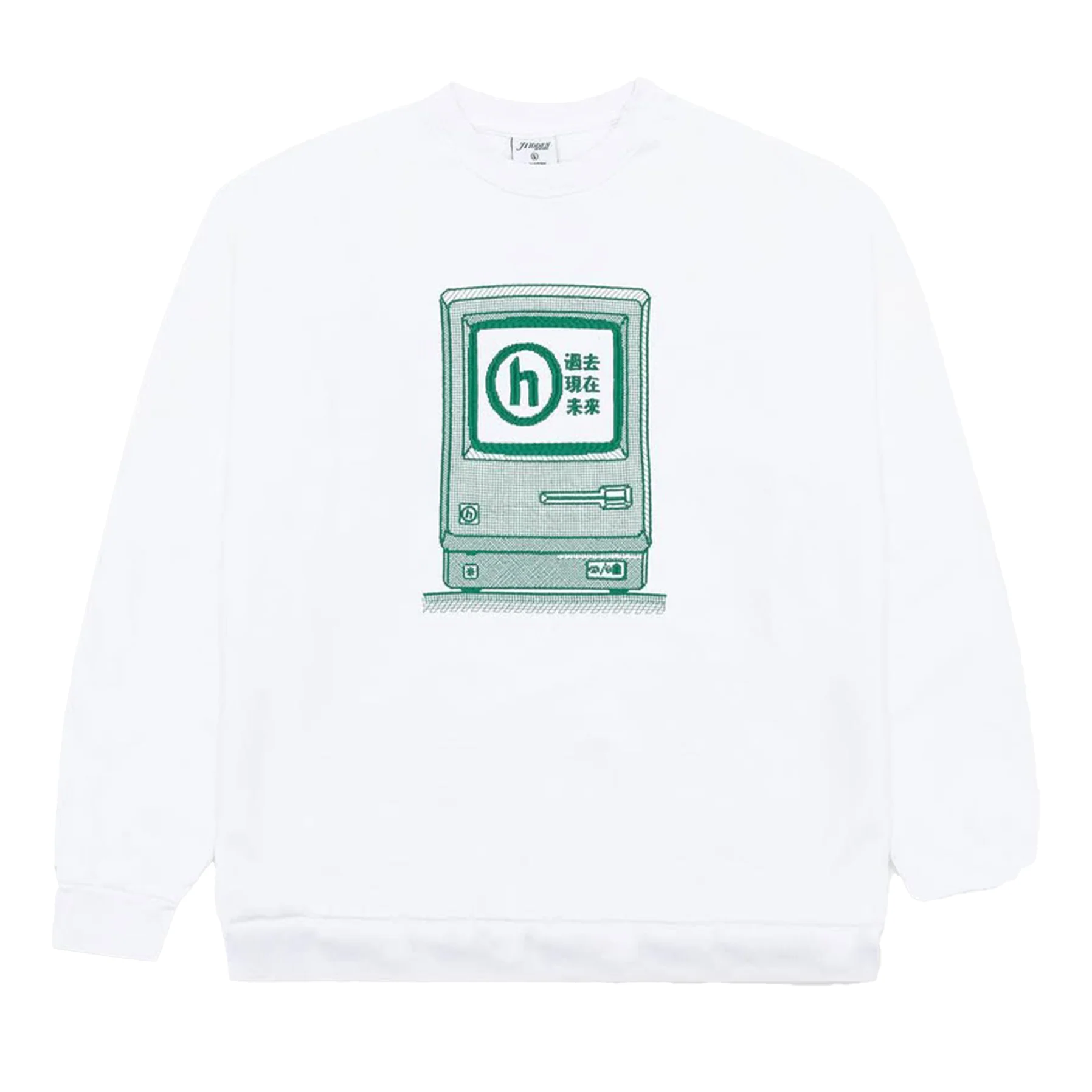 Hidden Dead Tech Research Embroidered Crewneck White