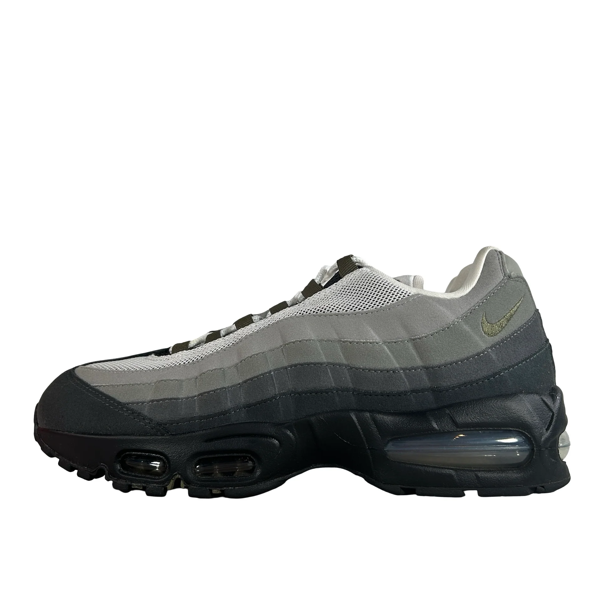 HJ5996 003 Nike Air Max 95 OG Big Bubble Black Medium Olive (W) [USED] - 11 W (Used)