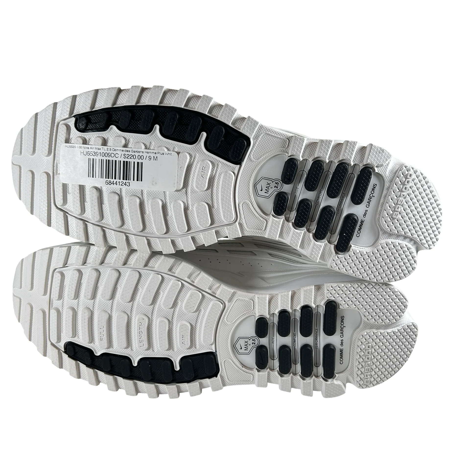 HJ6539 100 Nike Air Max TL 2.5 Comme des Garcons Homme Plus White [CONDITIONAL] - 9 M (Stain on back of left heel) - Image 6