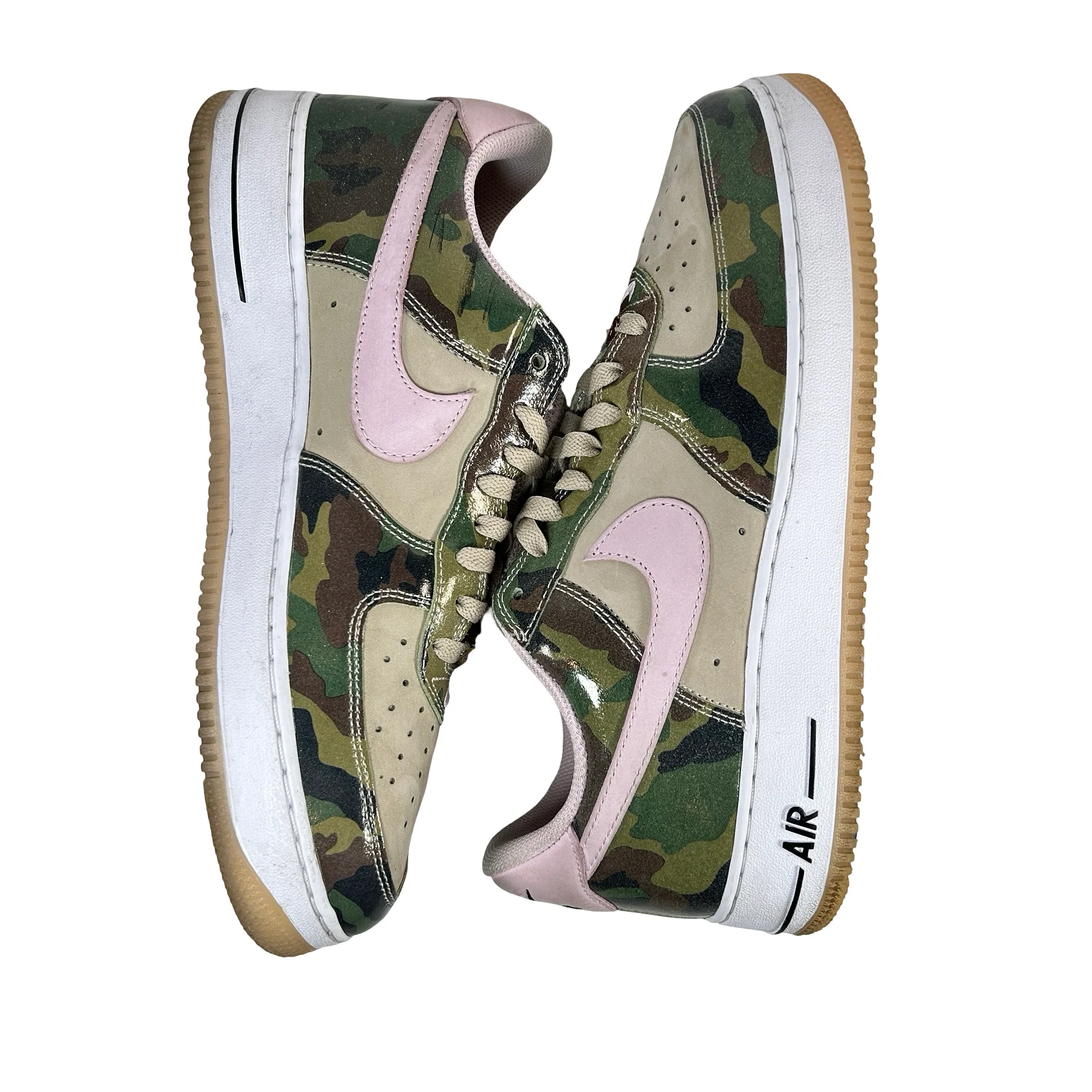 HQ1967 200 Nike Air Force 1 Low '07 LV8 Patent Camo Pink [USED] - 12 M (Used) (No Box) - Image 5