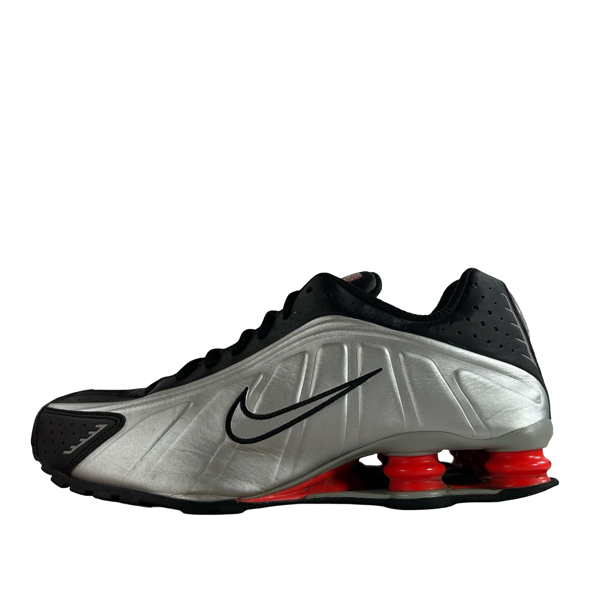 HQ1988 002 Nike Shox R4 Black Metallic Silver (2025) [USED] - 11 M (Used) (Replace Box)