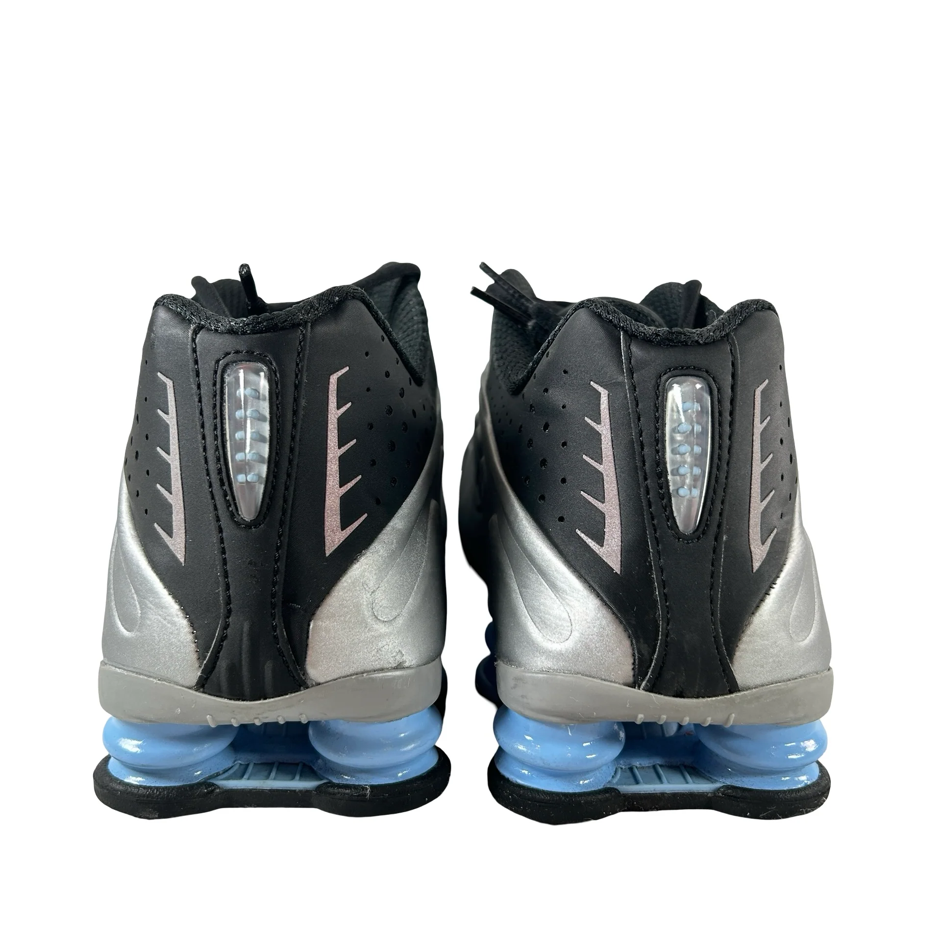 HQ1988 004 Nike Shox R4 Metallic Silver Black Psychic Blue [USED] -  9.5 M (Used) (No Box) - Image 3