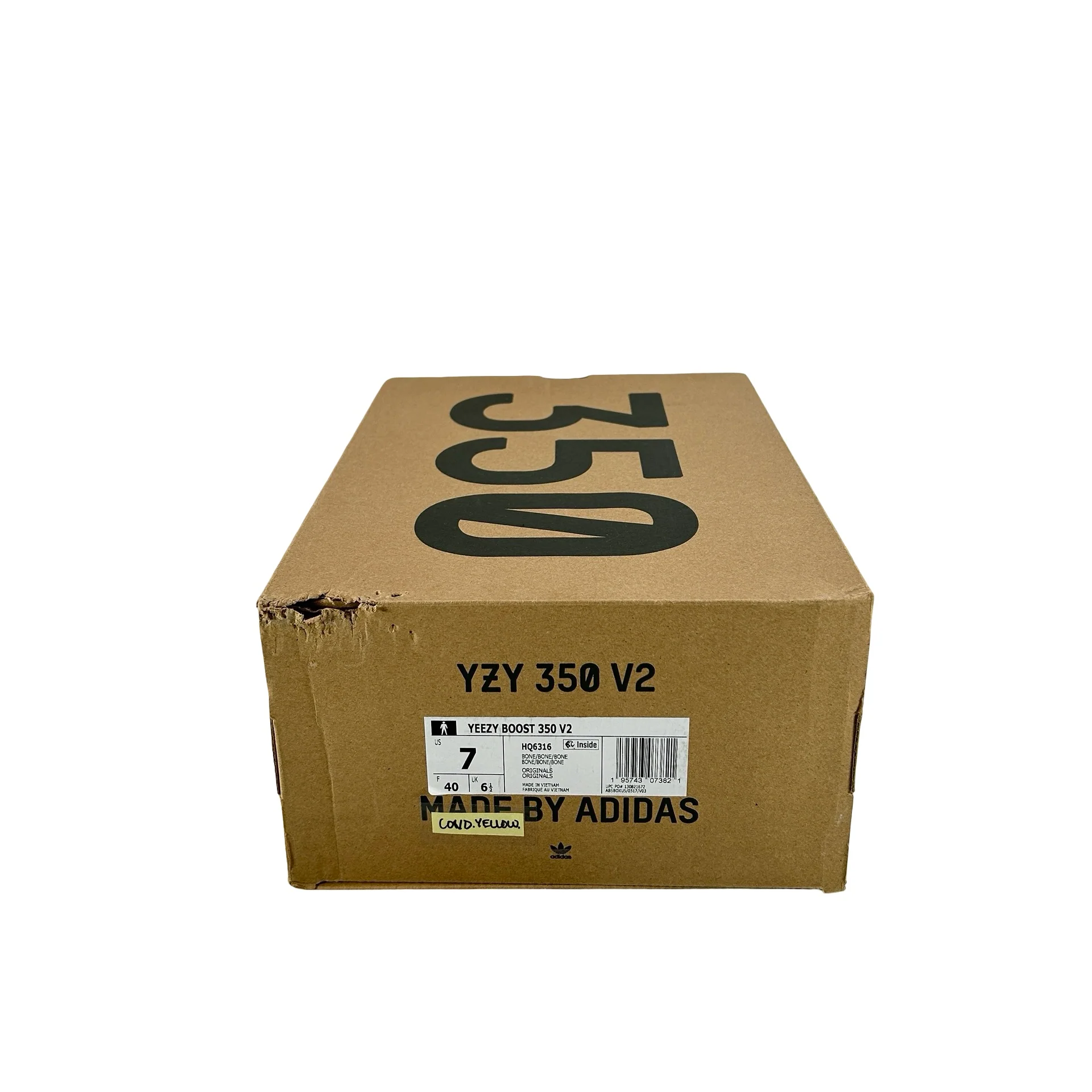 HQ6316 adidas Yeezy Boost 350 V2 Bone [CONDITIONAL] - 7 M (Slight Yellowing) - Image 7