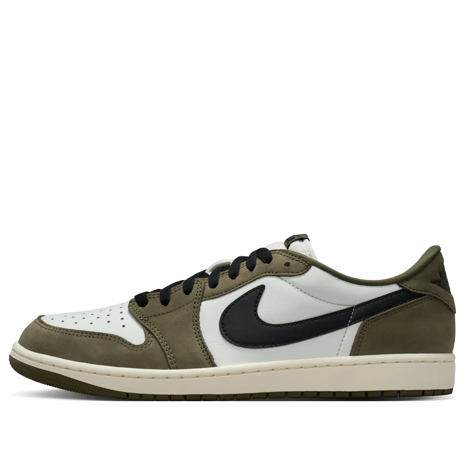 HQ6998 200 Air Jordan 1 Retro Low Medium Olive Summit White Sail Black