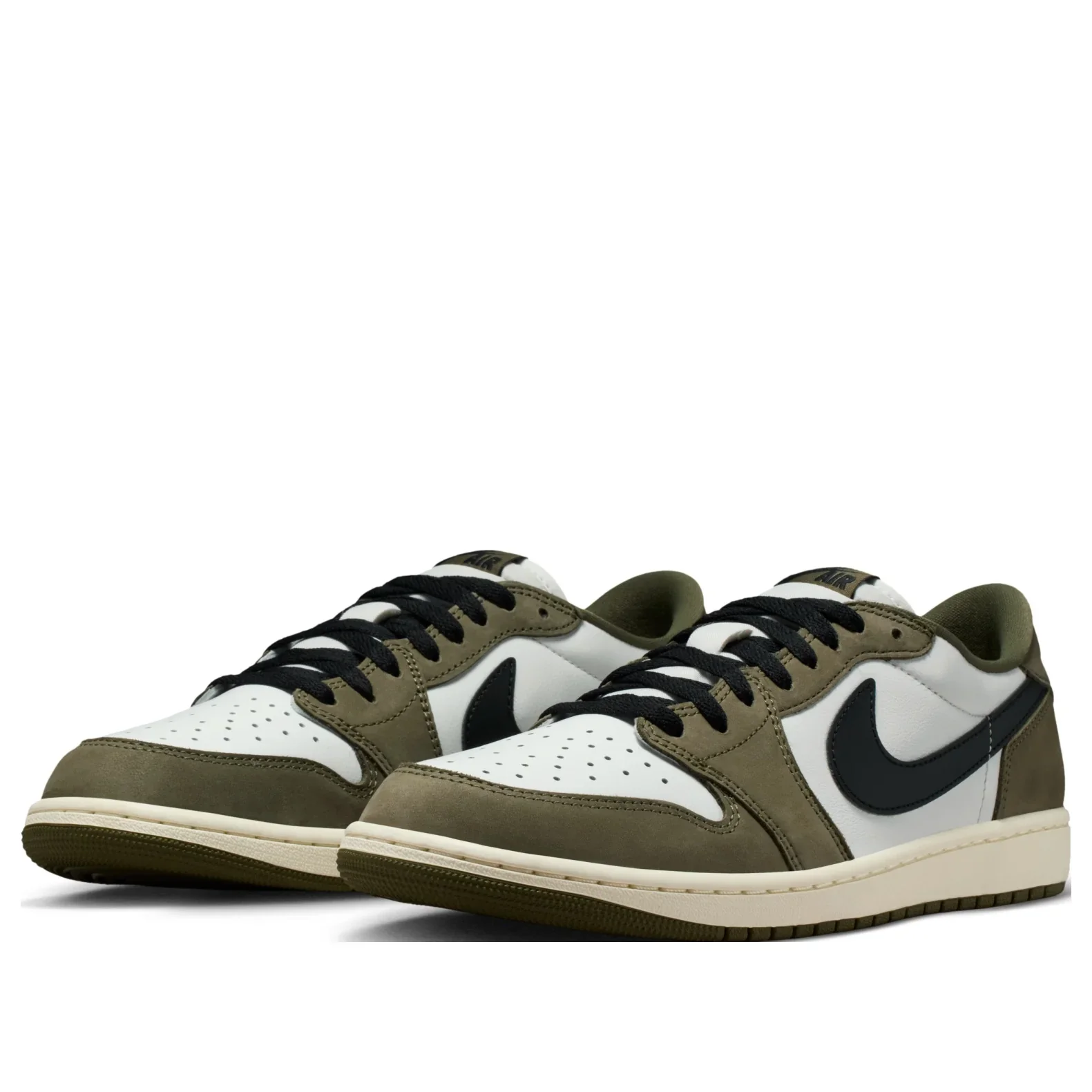 HQ6998 200 Air Jordan 1 Retro Low Medium Olive Summit White Sail Black - Image 3