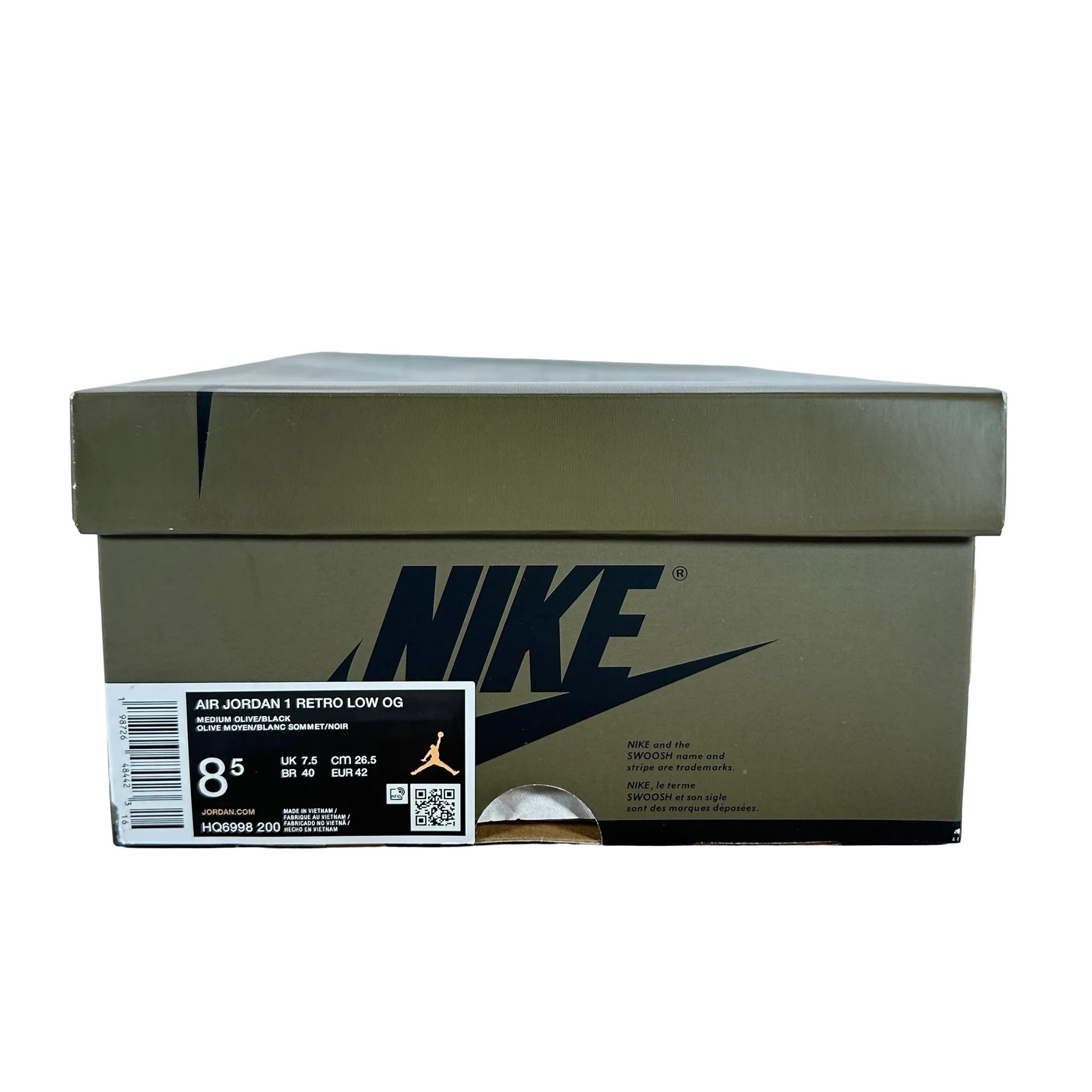 HQ6998 200 Jordan 1 Retro Low Medium Olive [USED] - 8.5 M (Used) - Image 7