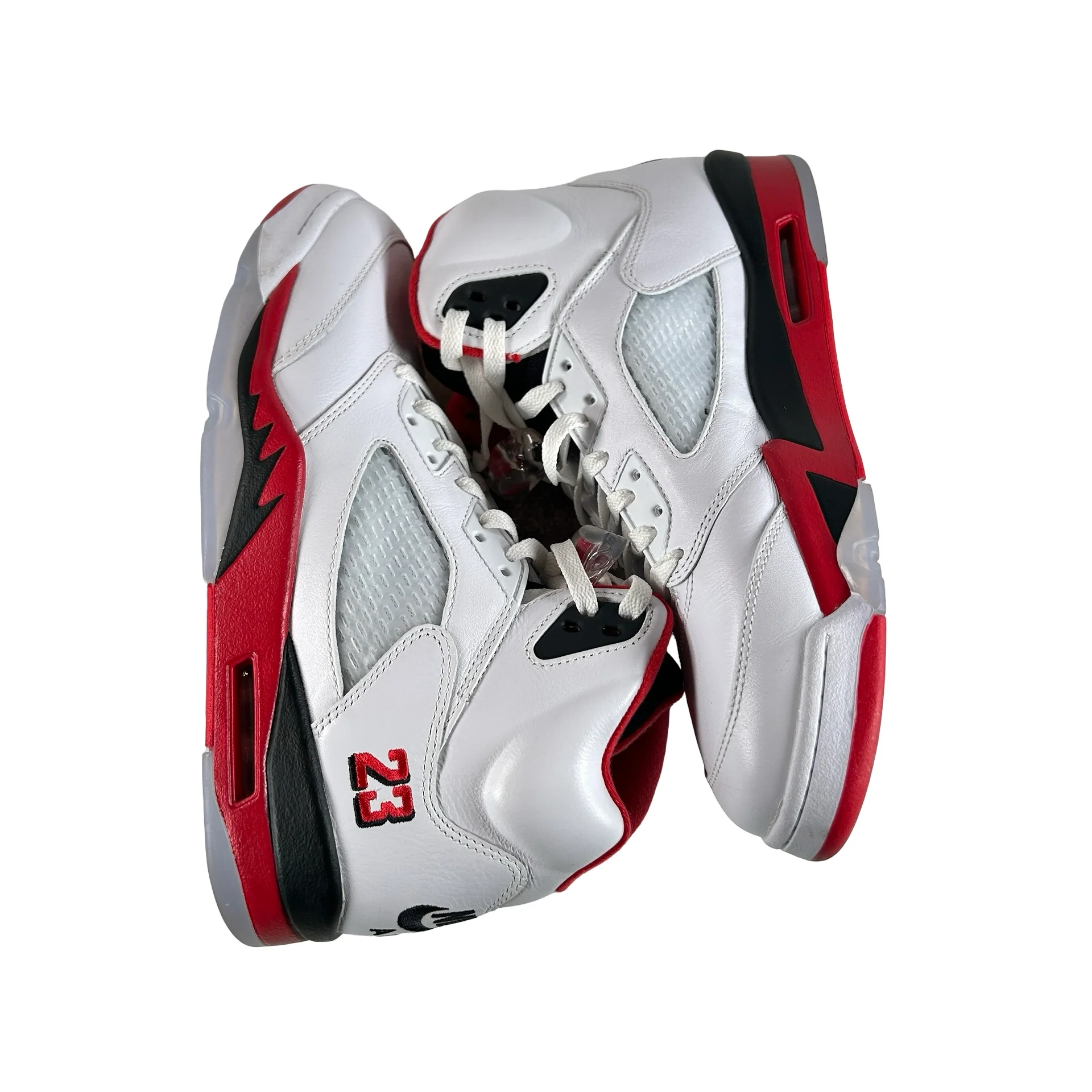 HQ7978 101 Jordan 5 Retro Fire Red Black Tongue (2025) [USED] - 10.5 M (Used) (No Box) - Image 4