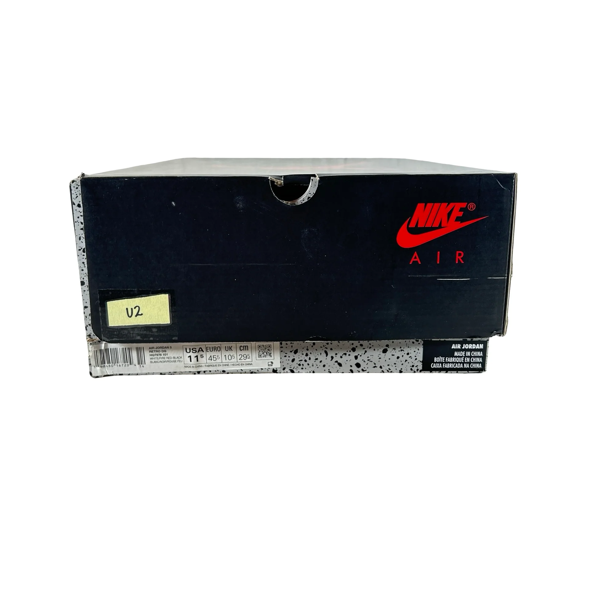 HQ7978 101 Jordan 5 Retro Fire Red Black Tongue (2025) [USED] - 11.5 M (Used2) - Image 7