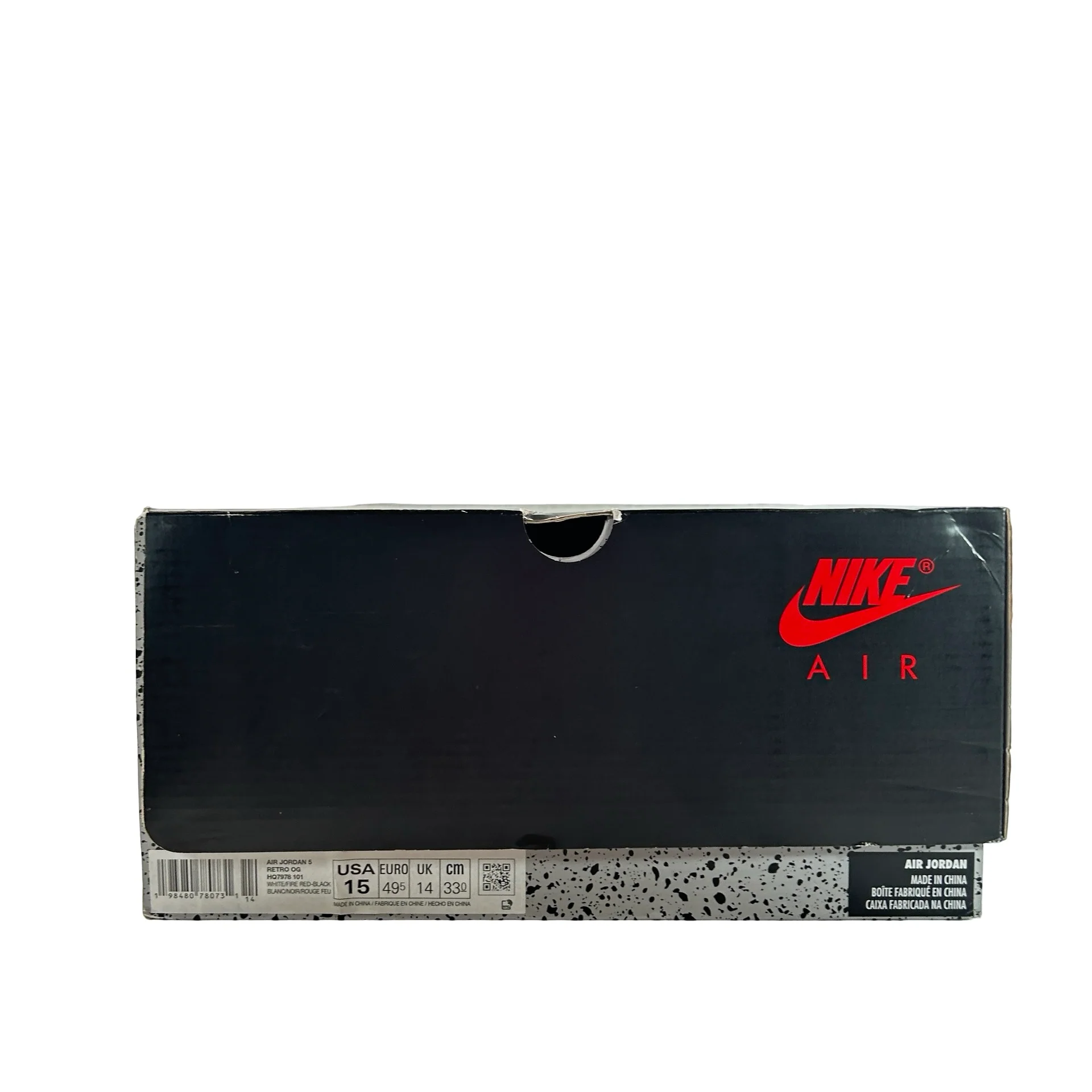 HQ7978 101 Jordan 5 Retro Fire Red Black Tongue (2025) [USED] - 15 M (Used) - Image 7