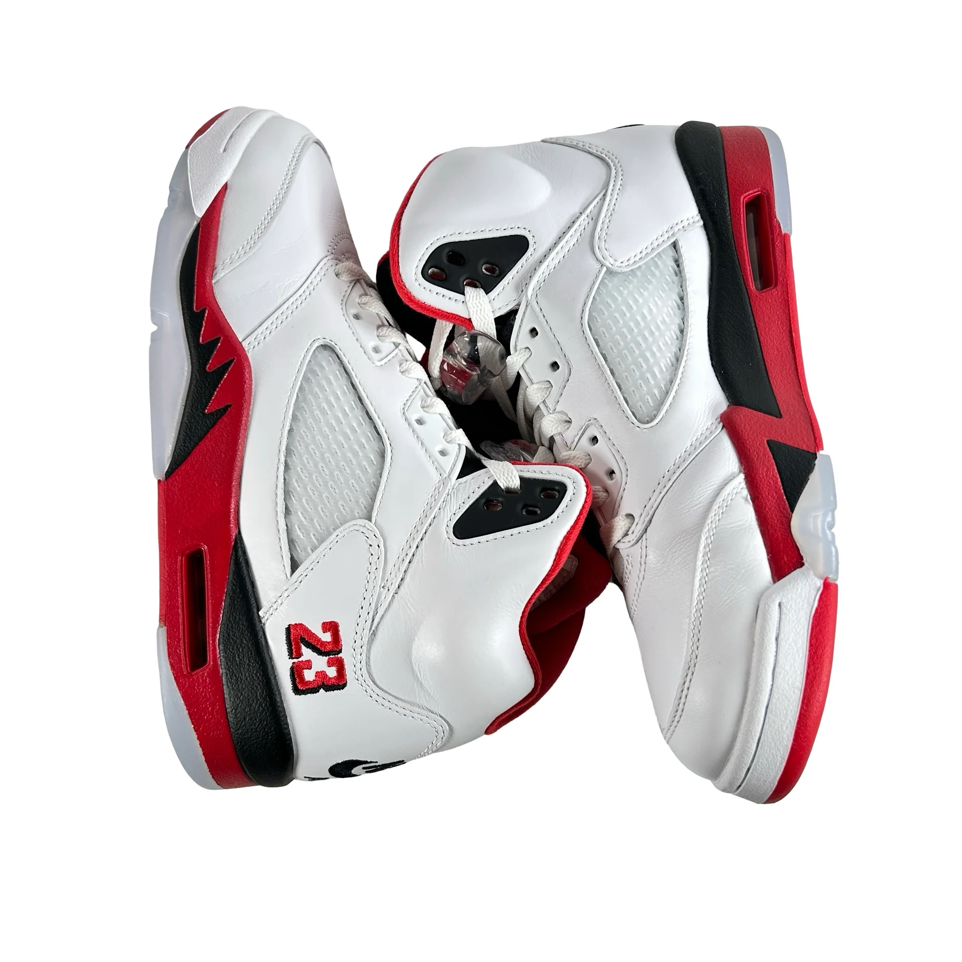 HQ7978 101 Jordan 5 Retro Fire Red Black Tongue (2025) [USED] - 7.5 M (Used) - Image 4