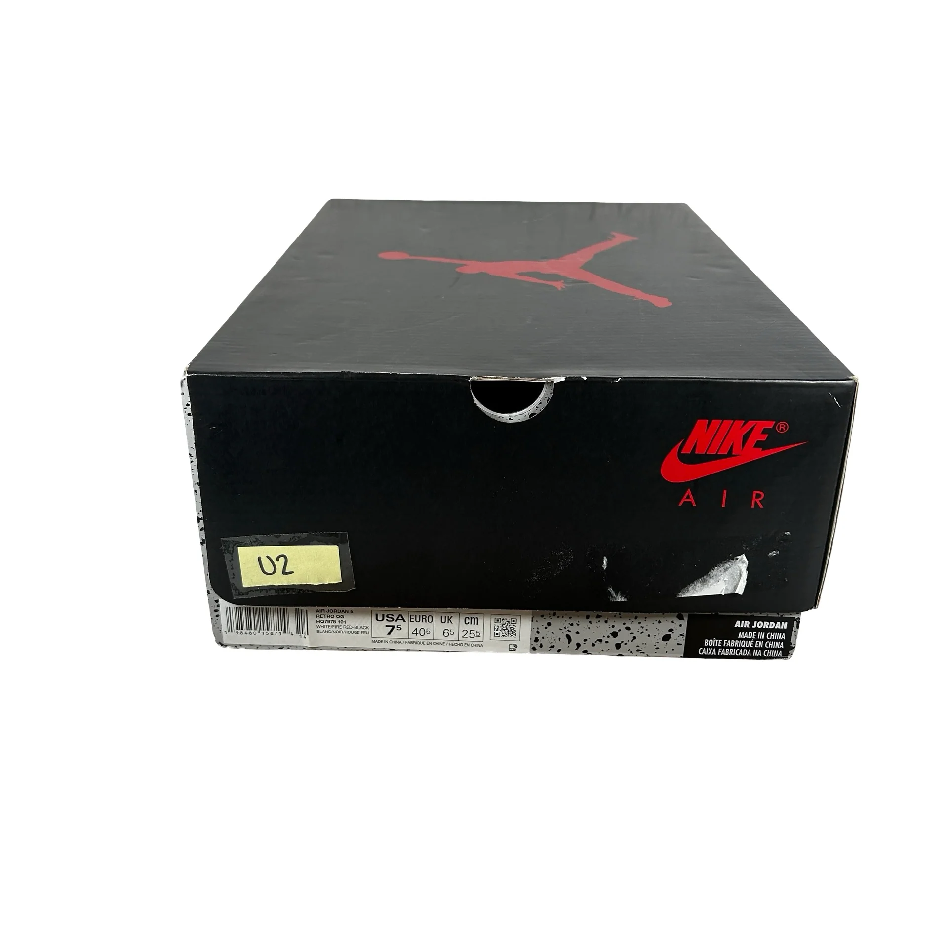 HQ7978 101 Jordan 5 Retro Fire Red Black Tongue (2025) [USED] - 7.5 M (Used2) - Image 7