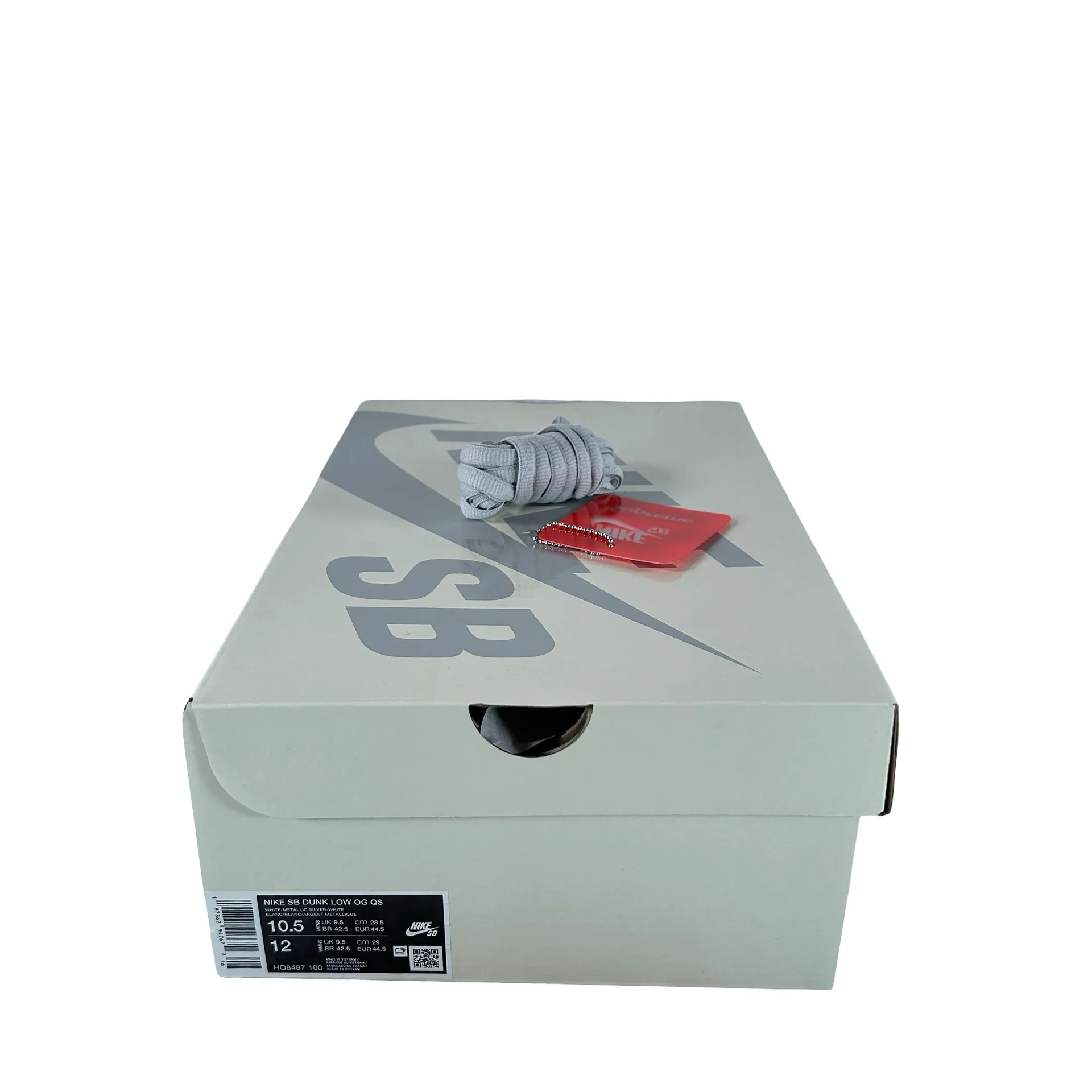 HQ8487 100 Nike SB Dunk Low Supreme 94 White Metallic Silver [USED] - 10.5 M (Used) - Image 7