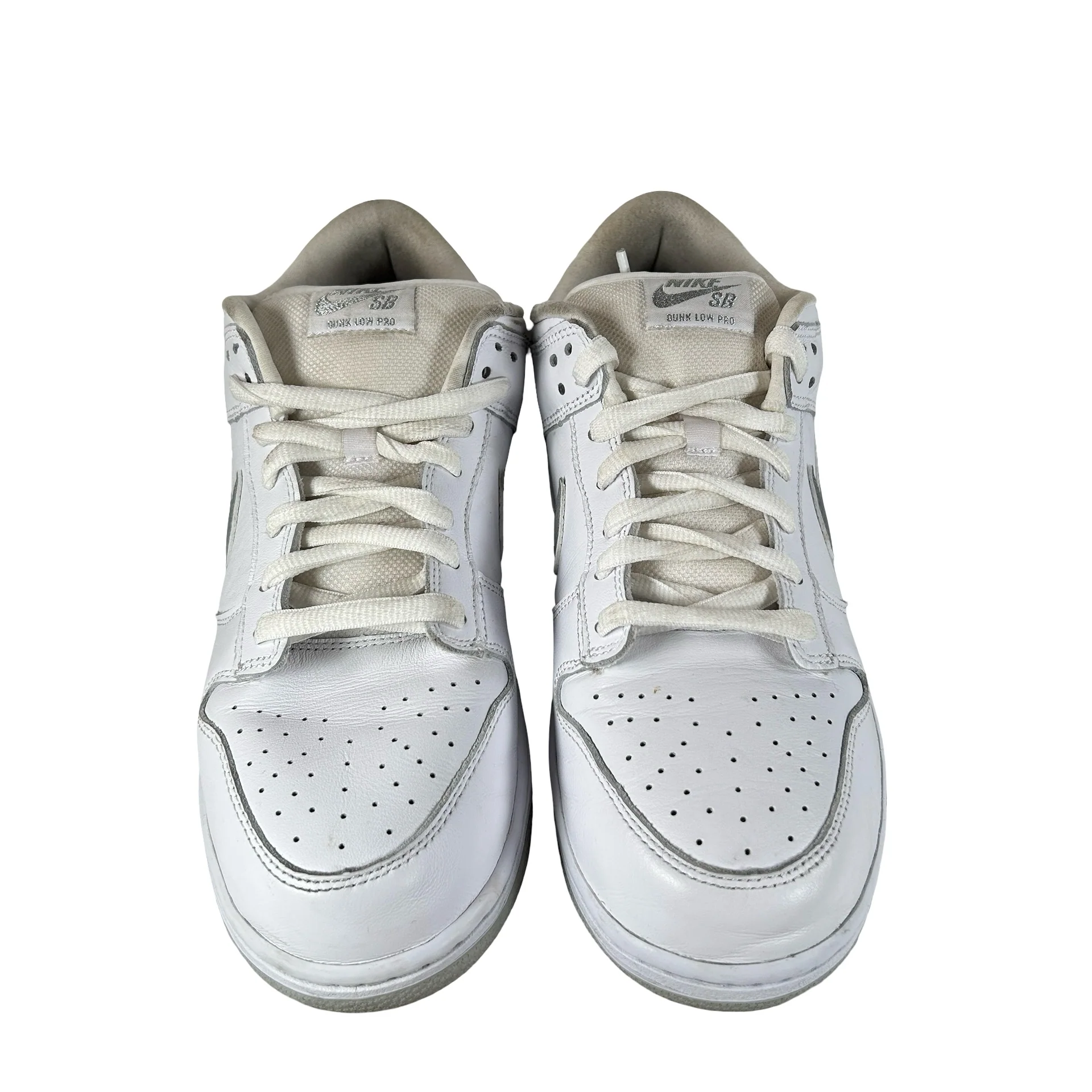HQ8487 100 Nike SB Dunk Low Supreme 94 White Metallic Silver [USED] - 10 M (Used) - Image 2