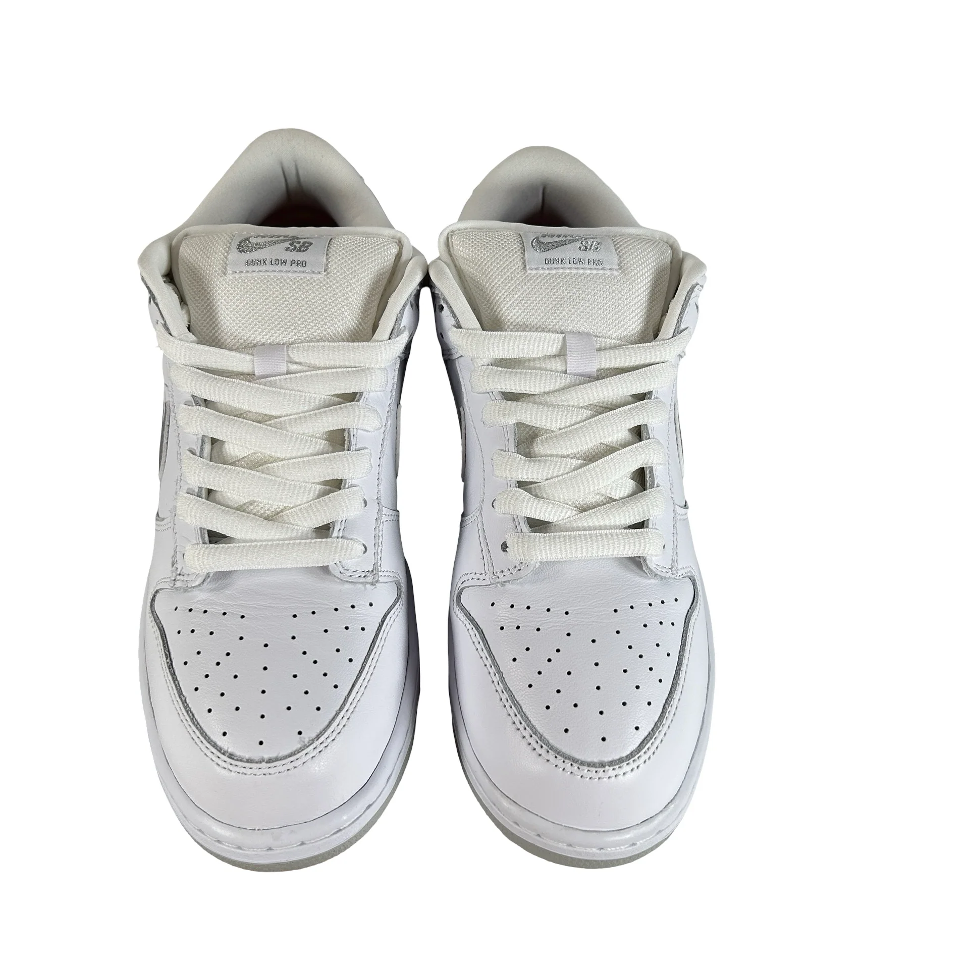 HQ8487 100 Nike SB Dunk Low Supreme 94 White Metallic Silver [USED] - 9.5 M (Used2) - Image 2