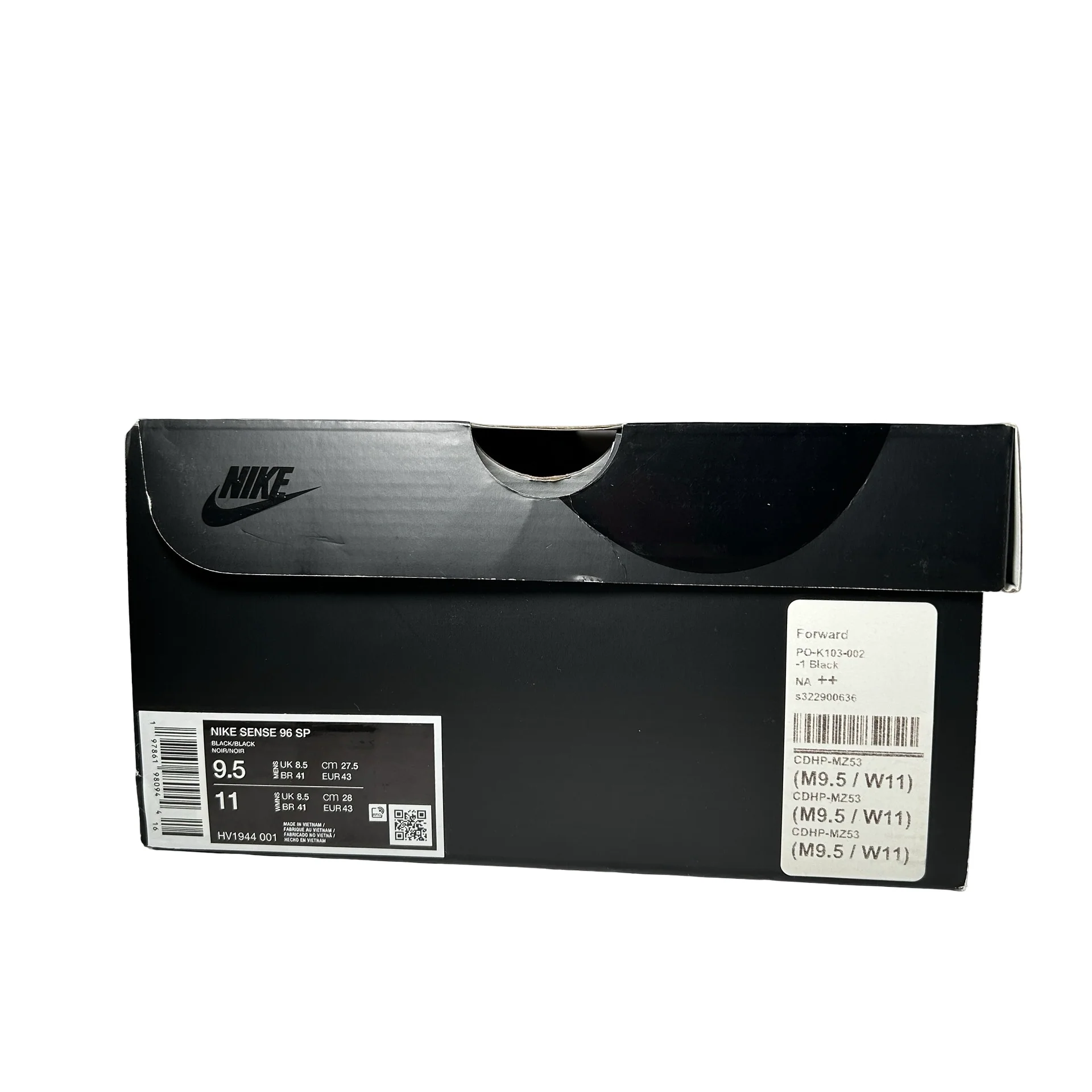 HV1944 001 Nike Sense 96 SP Comme des Garcons Homme Plus Black [USED] - 9.5 M (Used) - Image 7