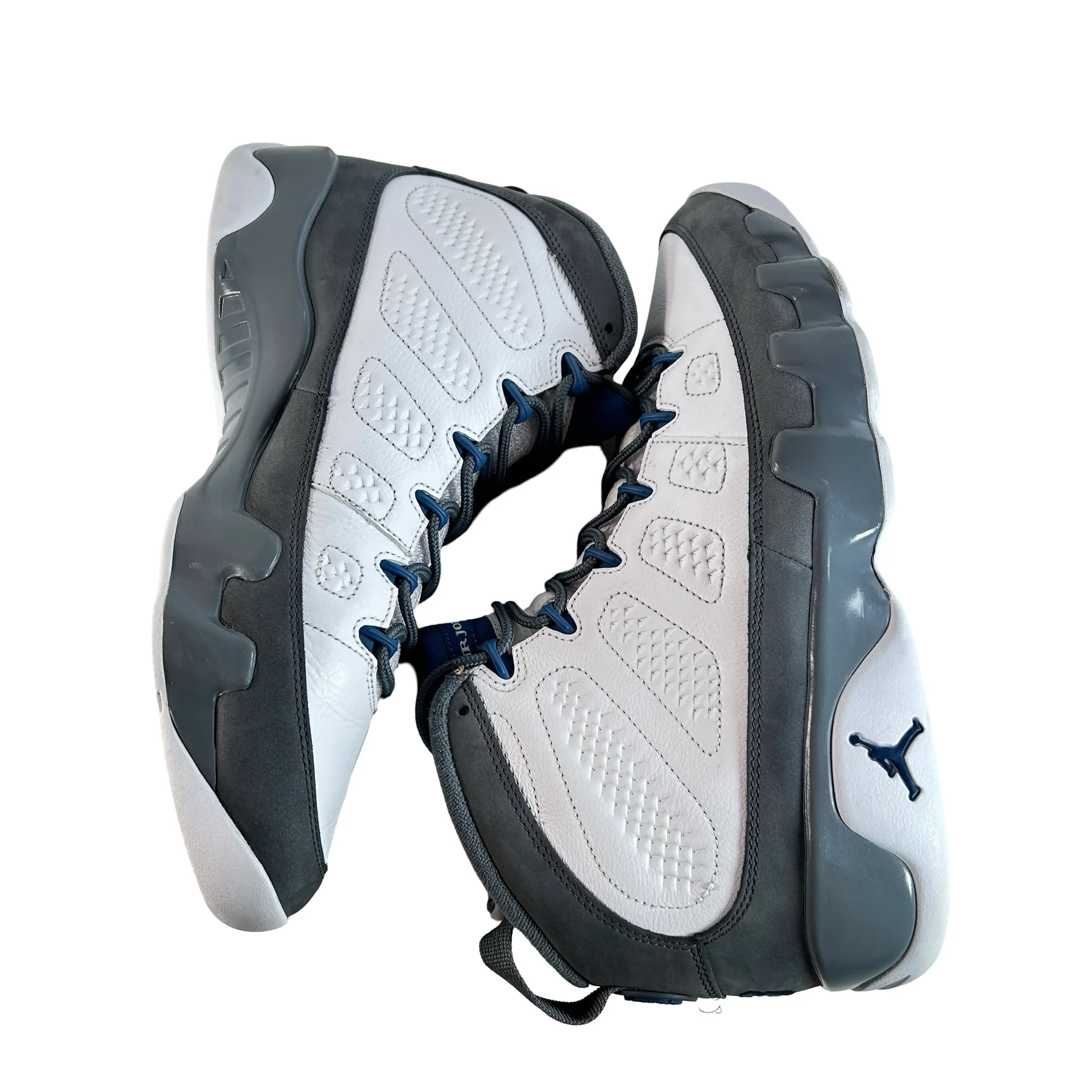 HV4794 100 Jordan 9 Retro Flint Grey French Blue (2026) [USED] - 12 M (Used) (No Box) - Image 5