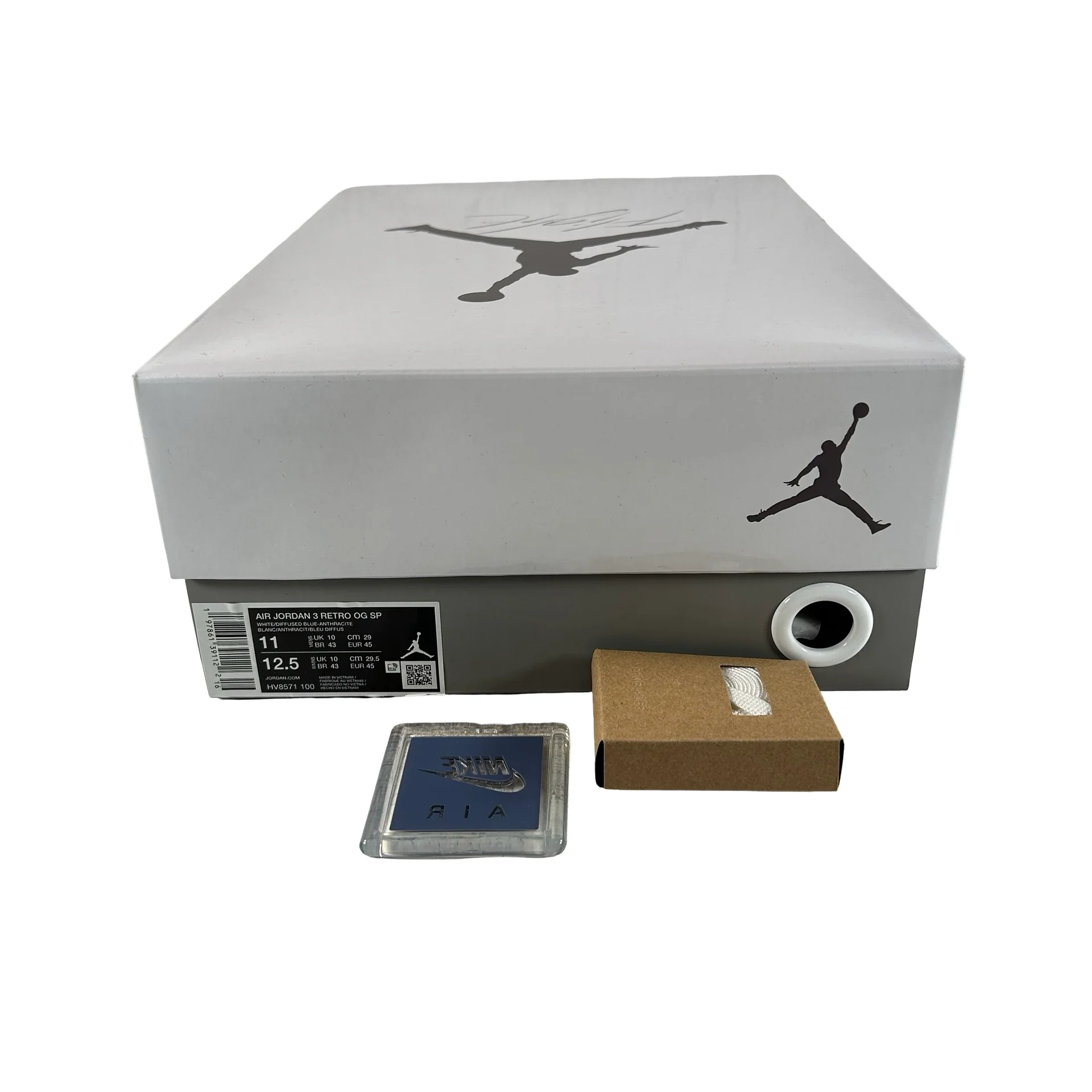 HV8571 100 Jordan 3 Retro OG SP A Ma Maniére Diffused Blue [USED] - 11 M (Used) - Image 7