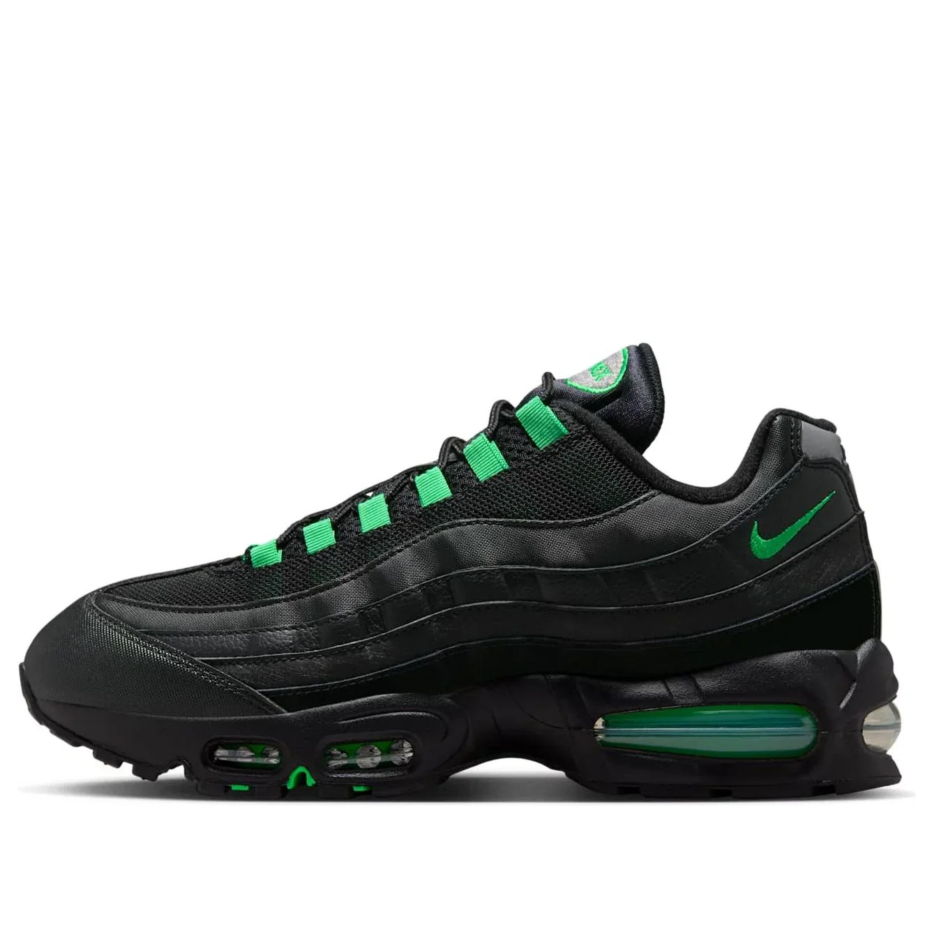 IB1667 002 Nike Air Max 95 OG Big Bubble Black Green Shock [NO BOX]