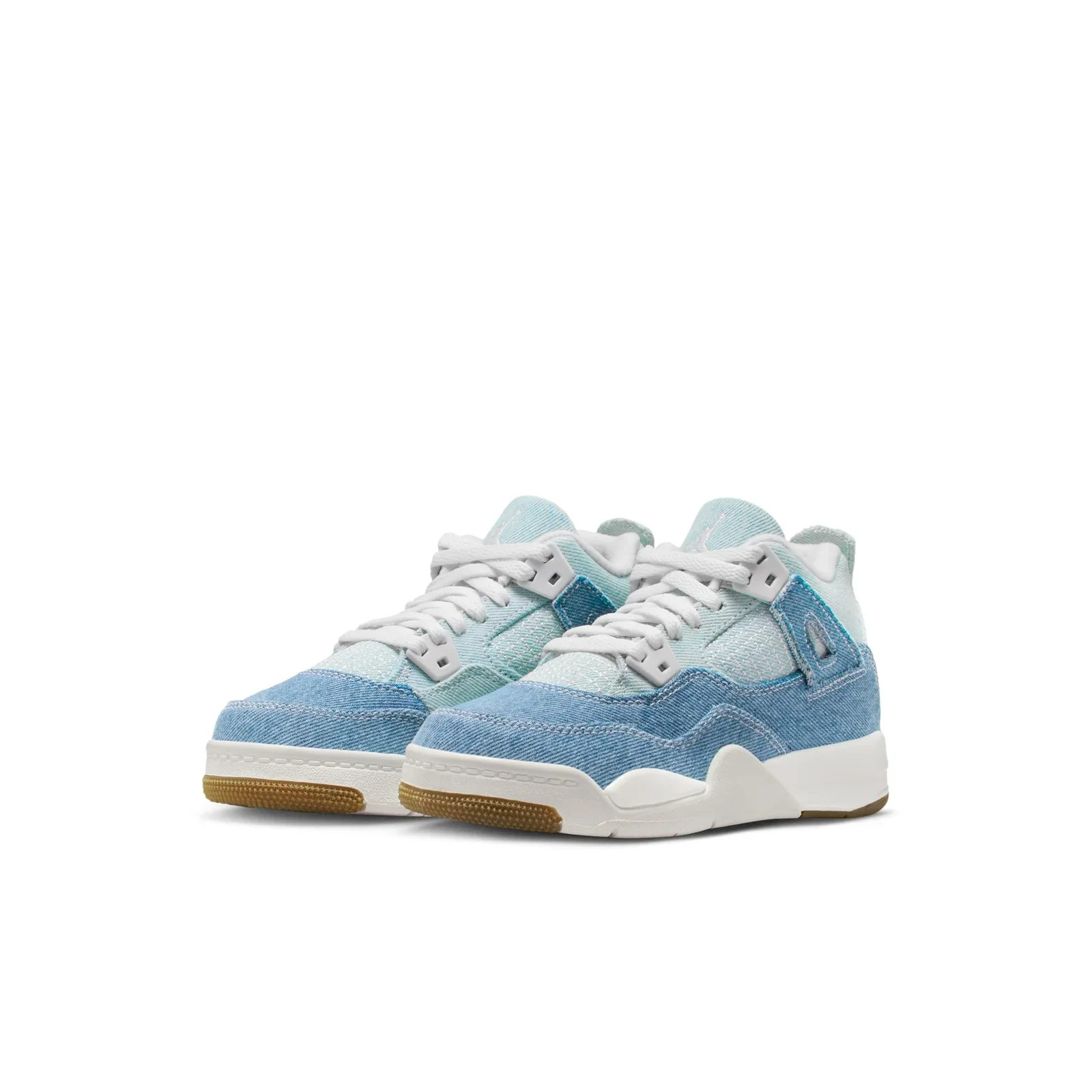IB6715 100 Jordan 4 Retro TEX Denim Worn Blue (PS) - Image 3
