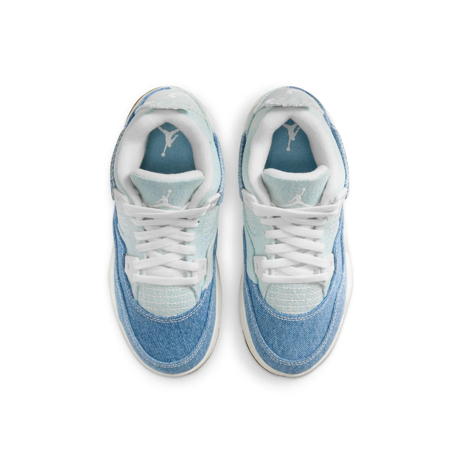 IB6715 100 Jordan 4 Retro TEX Denim Worn Blue (PS) - Image 4