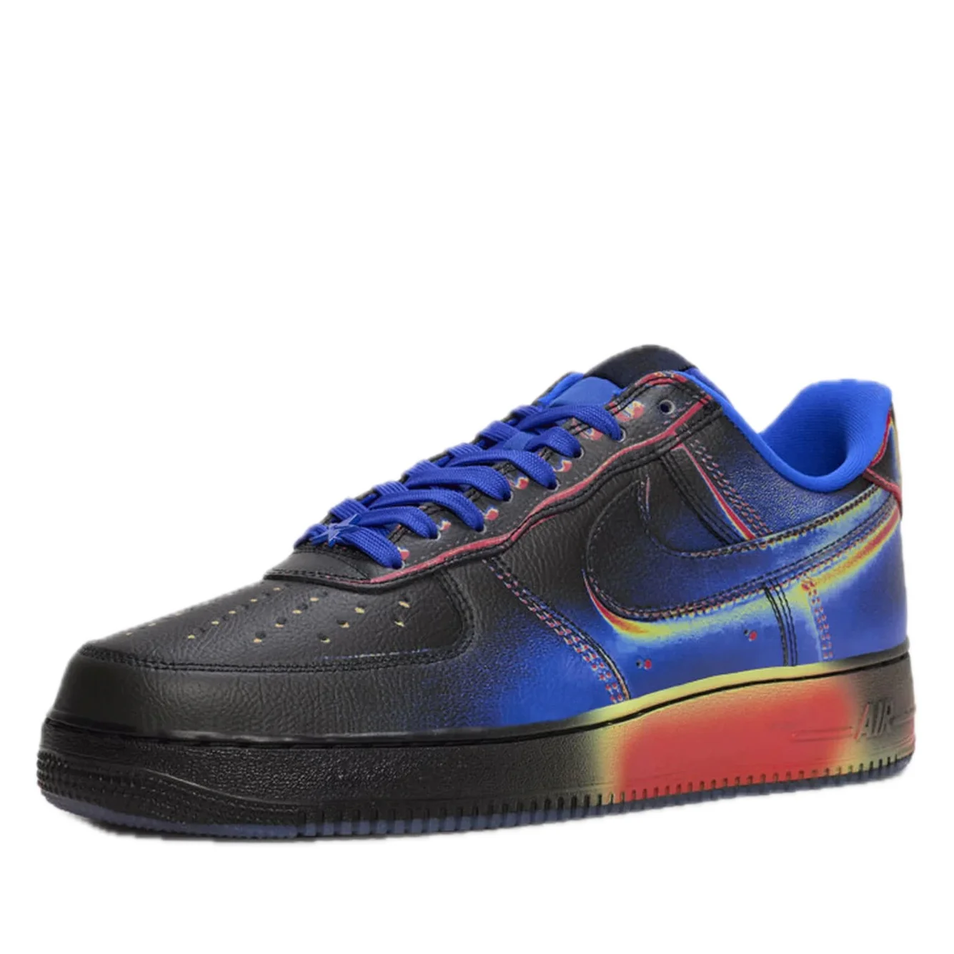 IB6834 001 Nike Air Force 1 Low Retro Heat Map Black Racer Blue - Image 3
