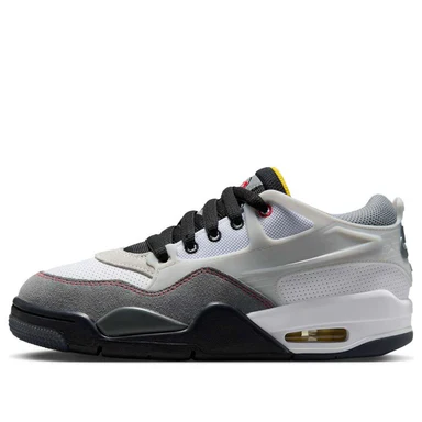 IB8052 100 Jordan 4 RM Premium White Black Smoke Grey Fire Red