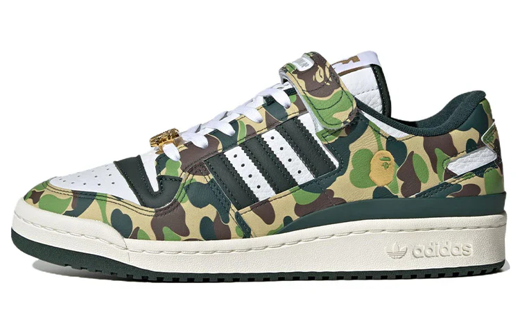 ID4771 adidas Forum 84 Low Bape 30th Anniversary Green Camo - Image 2