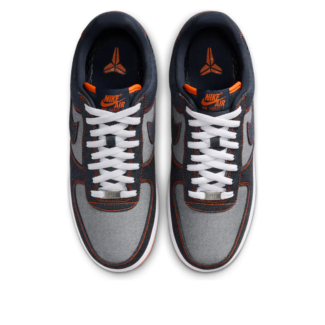 IM1980 400 Nike Air Force 1 Low Protro Kobe Bryant Denim Obsidian Safety Orange - Image 3