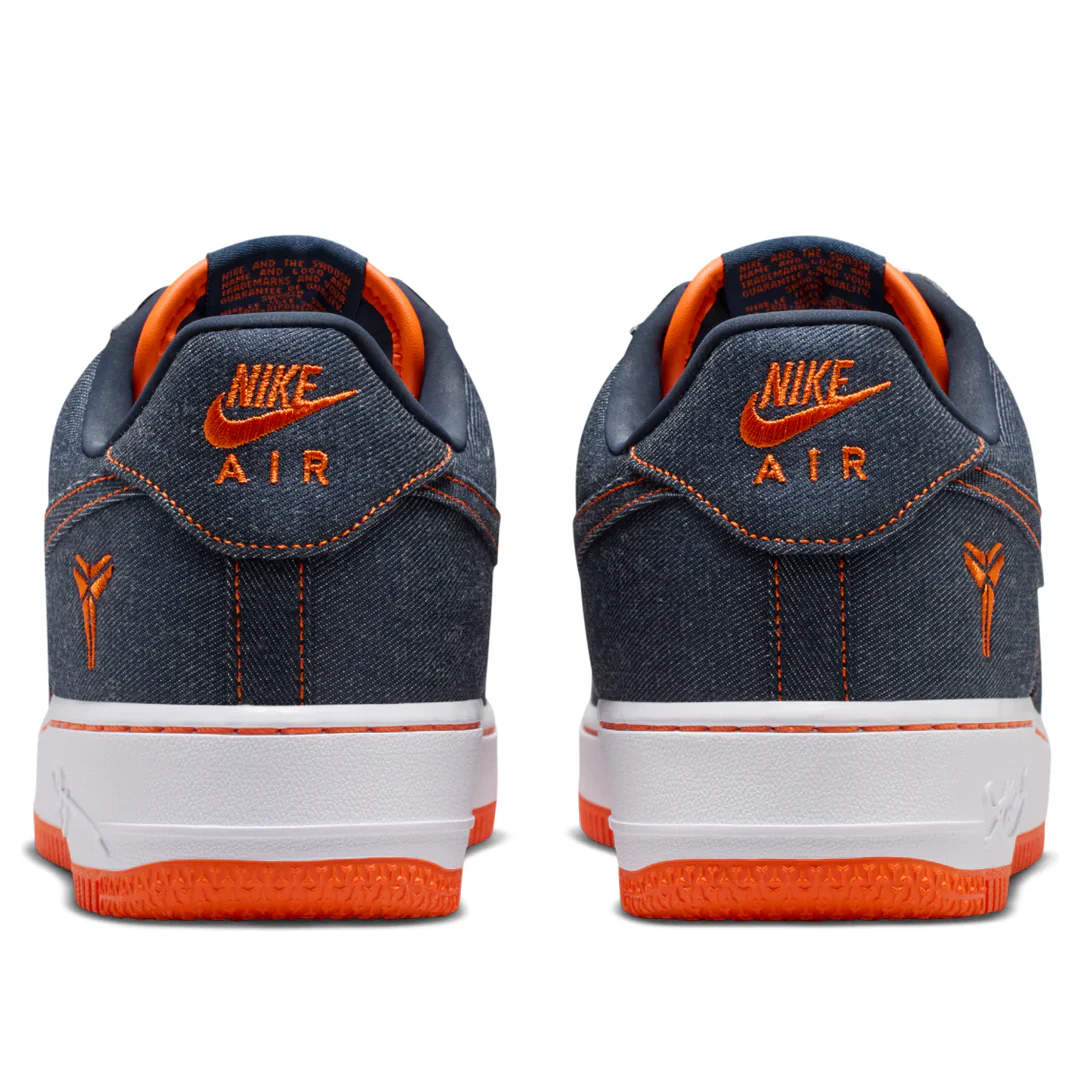 IM1980 400 Nike Air Force 1 Low Protro Kobe Bryant Denim Obsidian Safety Orange - Image 4