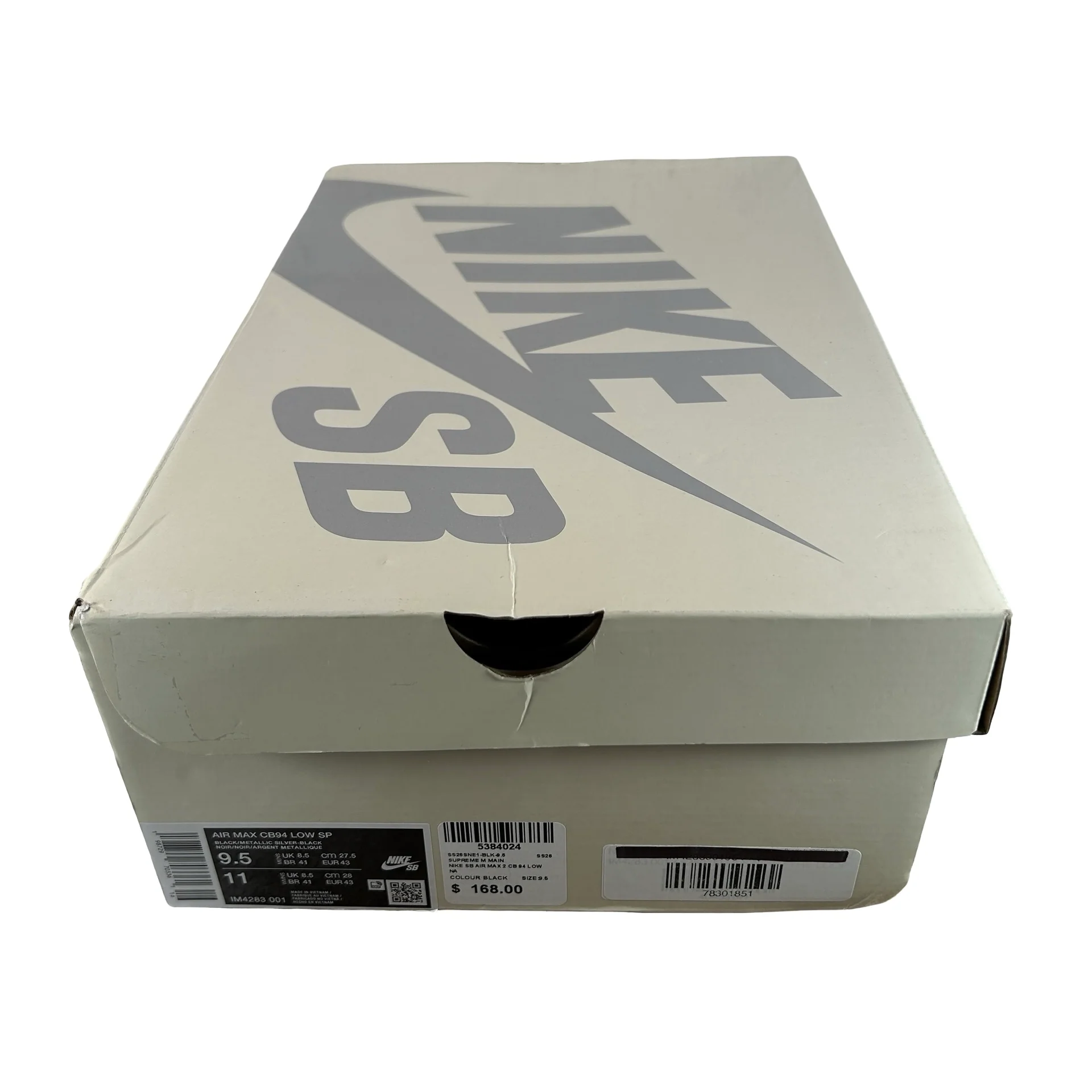 IM4283 001 Nike SB Air Max 2 CB '94 Low Supreme Black [USED] - 9.5 M (Used) - Image 7