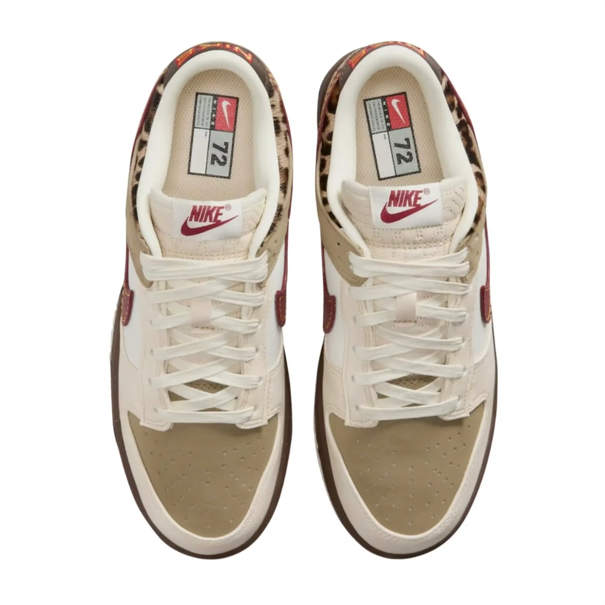 IM6687 262 Nike Dunk Low Retro Khaki Team Red Pearl White (Women's) - Image 4