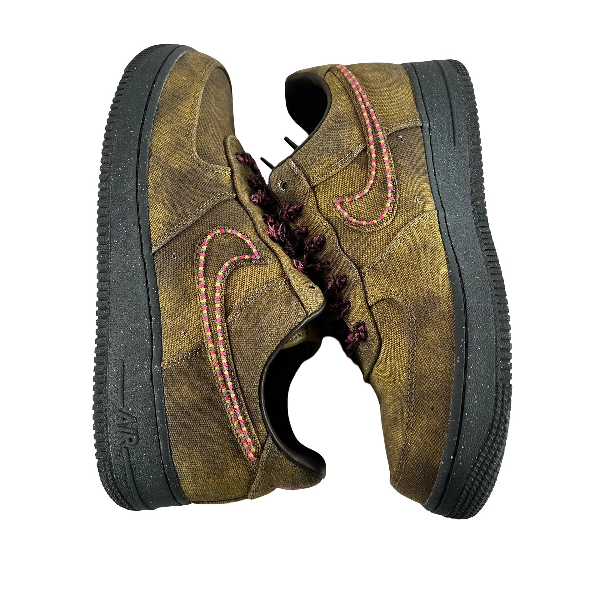 IO4474 300 Nike Air Force 1 Low '07 QS Boucle Desert Moss Fierce Pink [USED] - 11 M (Used) - Image 4