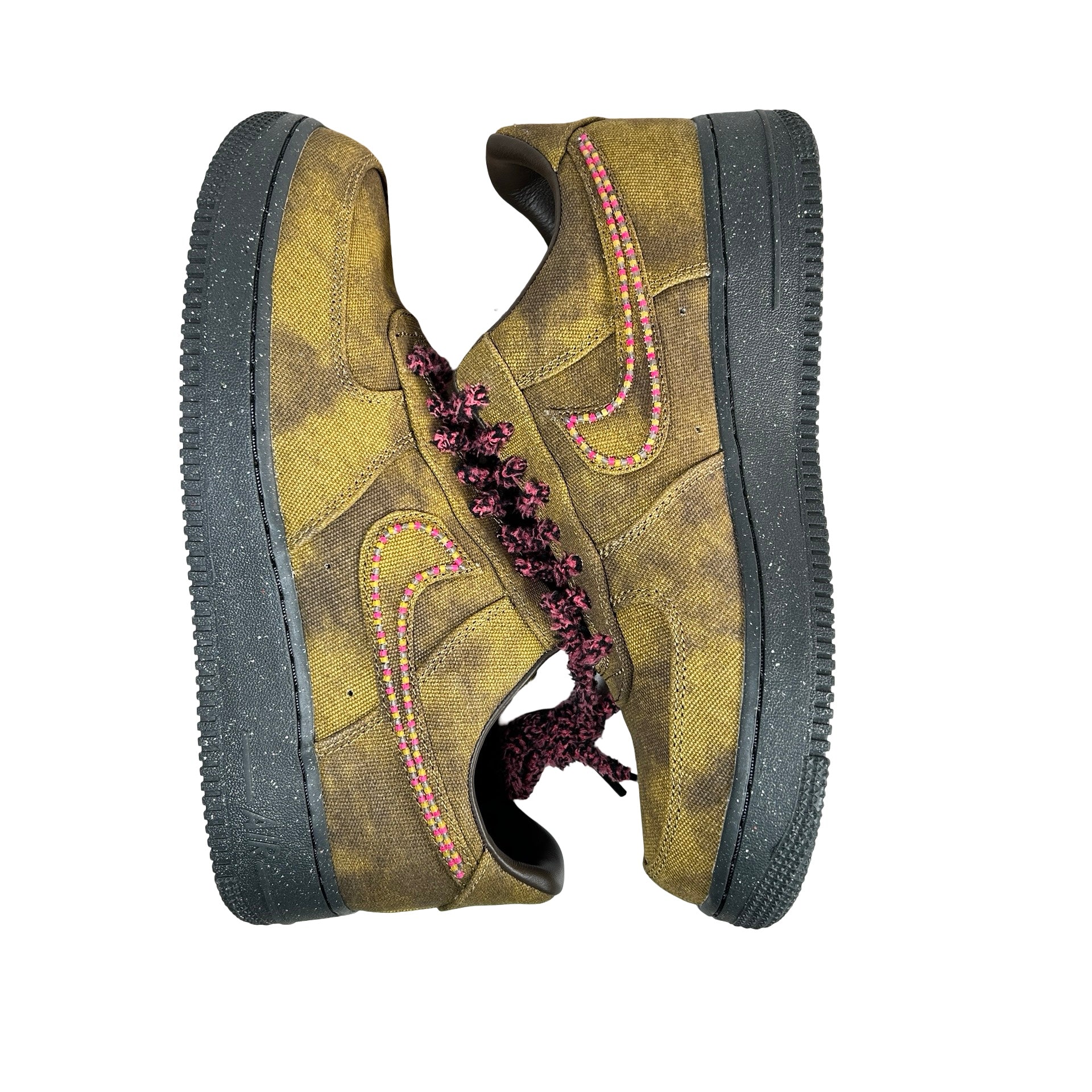 IO4474 300 Nike Air Force 1 Low '07 QS Boucle Desert Moss Fierce Pink [USED] - 9 M (VNDS) - Image 4