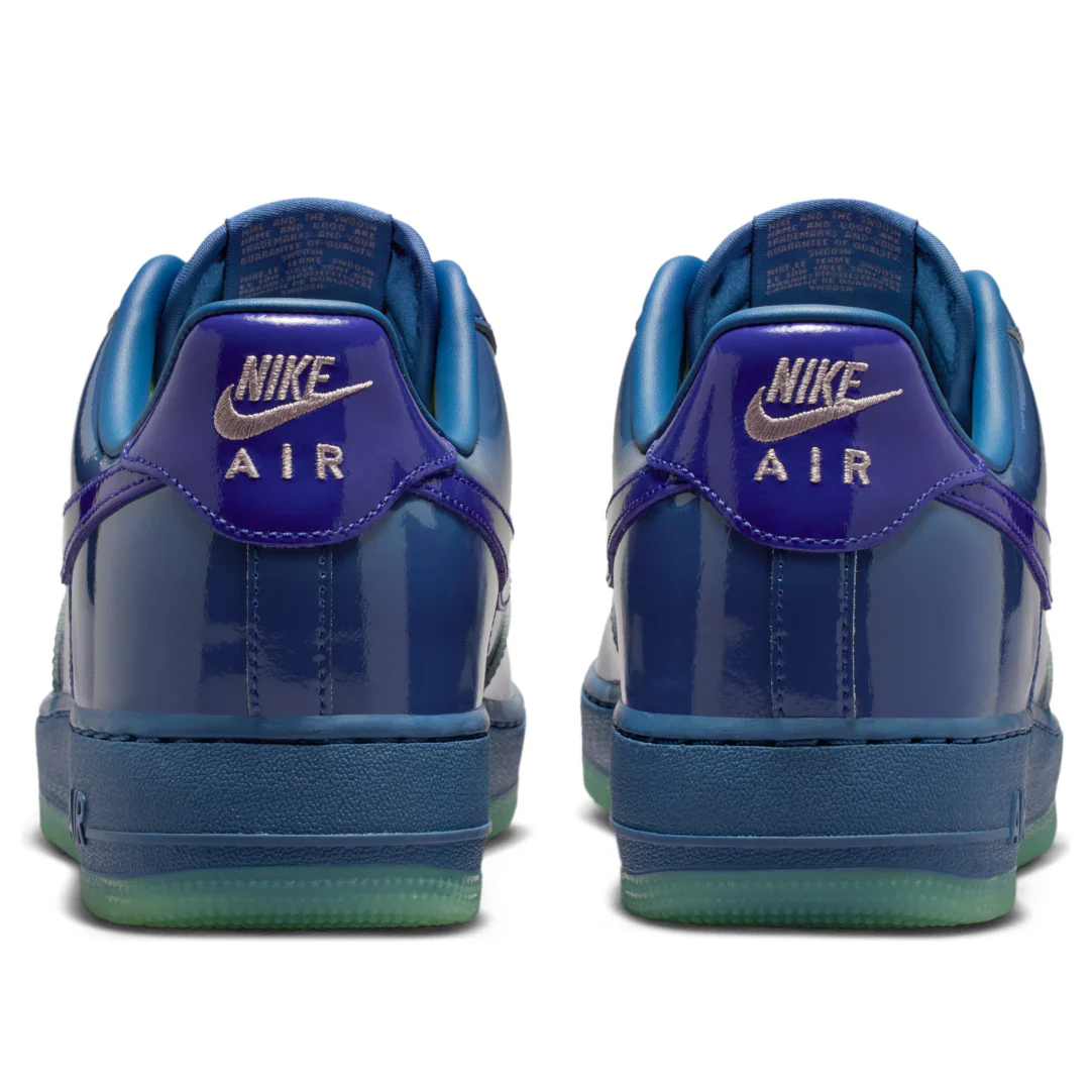 IO4489 400 Nike Air Force 1 Low Patent Leather Mystic Navy Grape Ice - Image 4