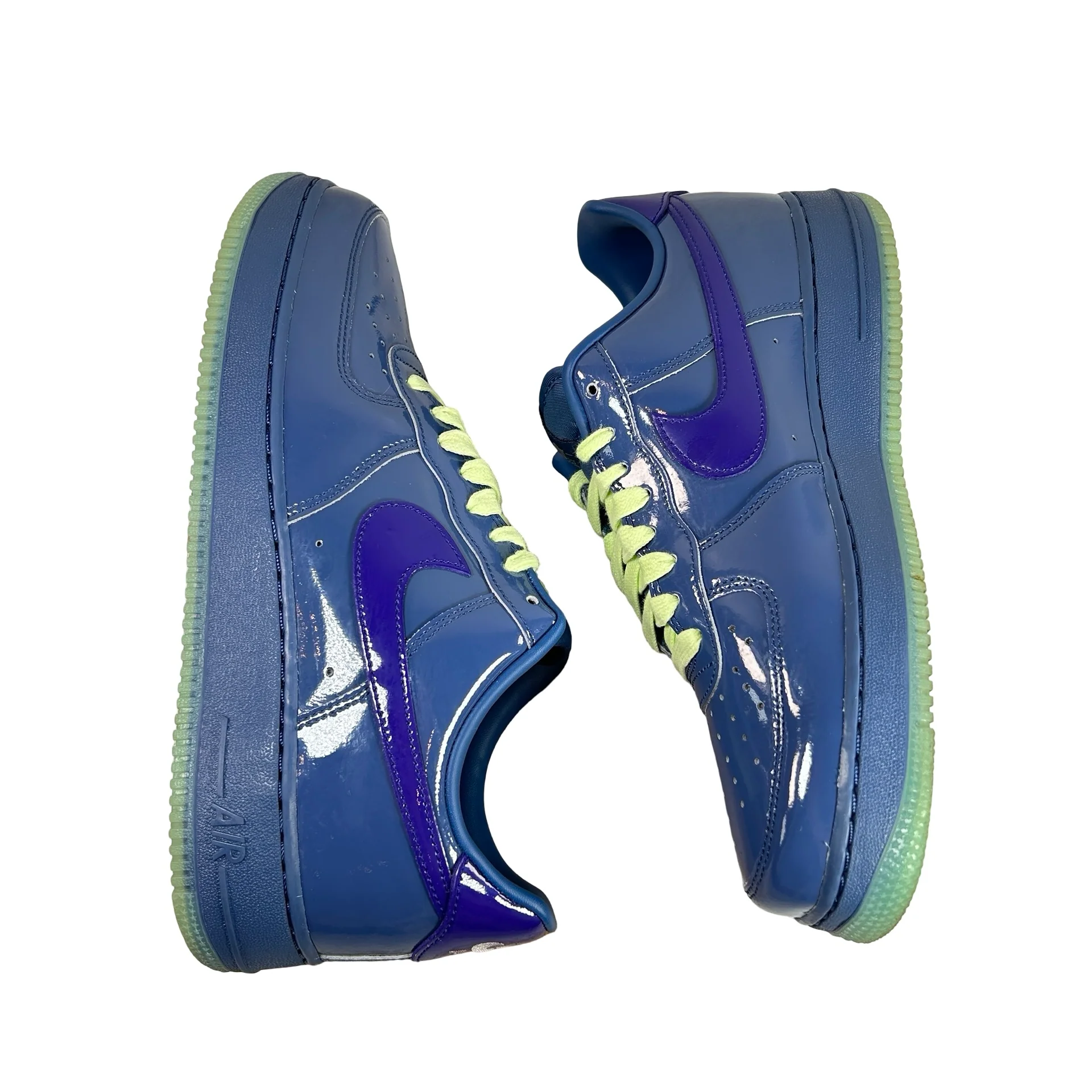 IO4489 400 Nike Air Force 1 Low Patent Leather Mystic Navy Grape Ice [USED] - 10 M (Used) - Image 4